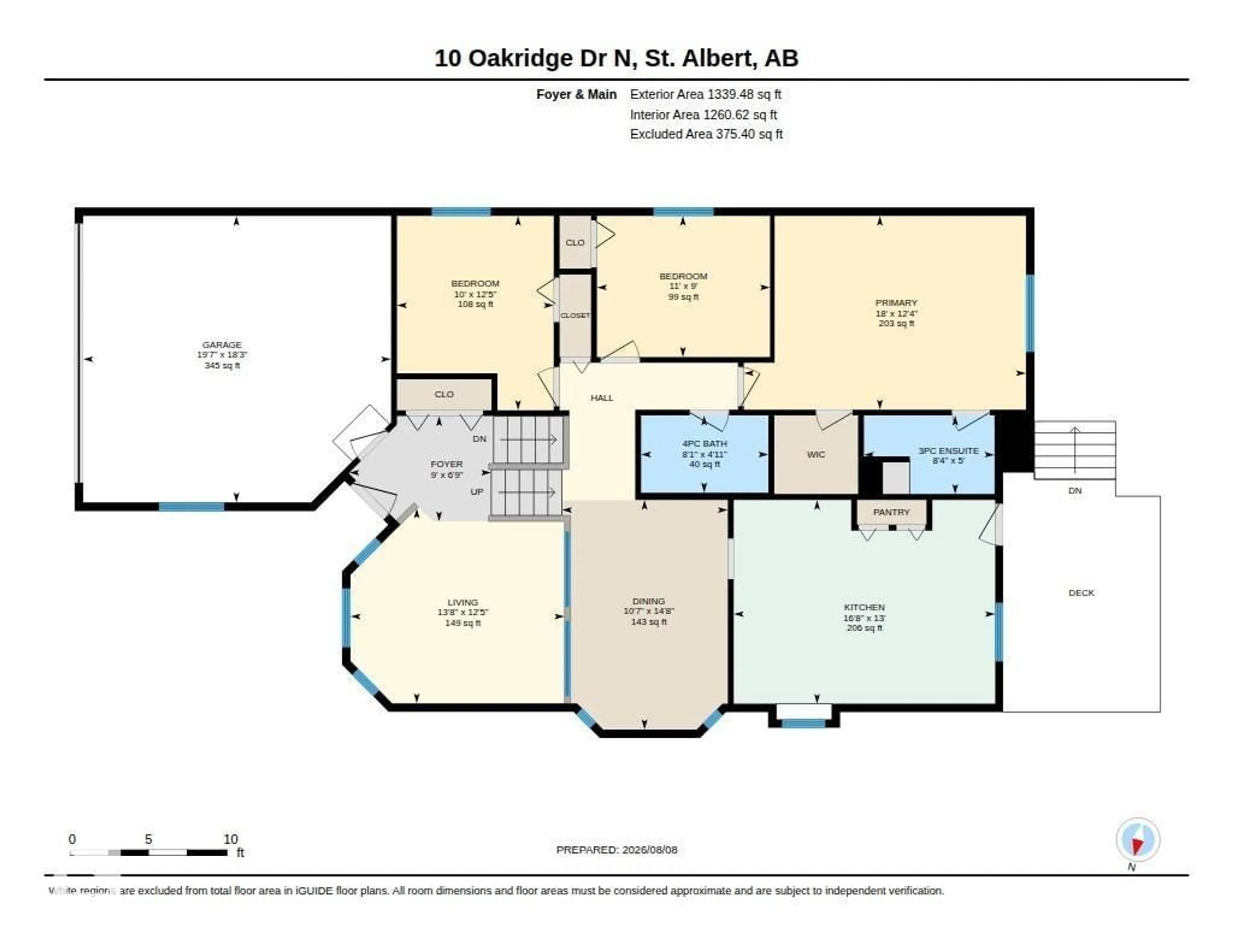 Floor plan for 10 OAKRIDGE DR, St. Albert Alberta T8N6C6