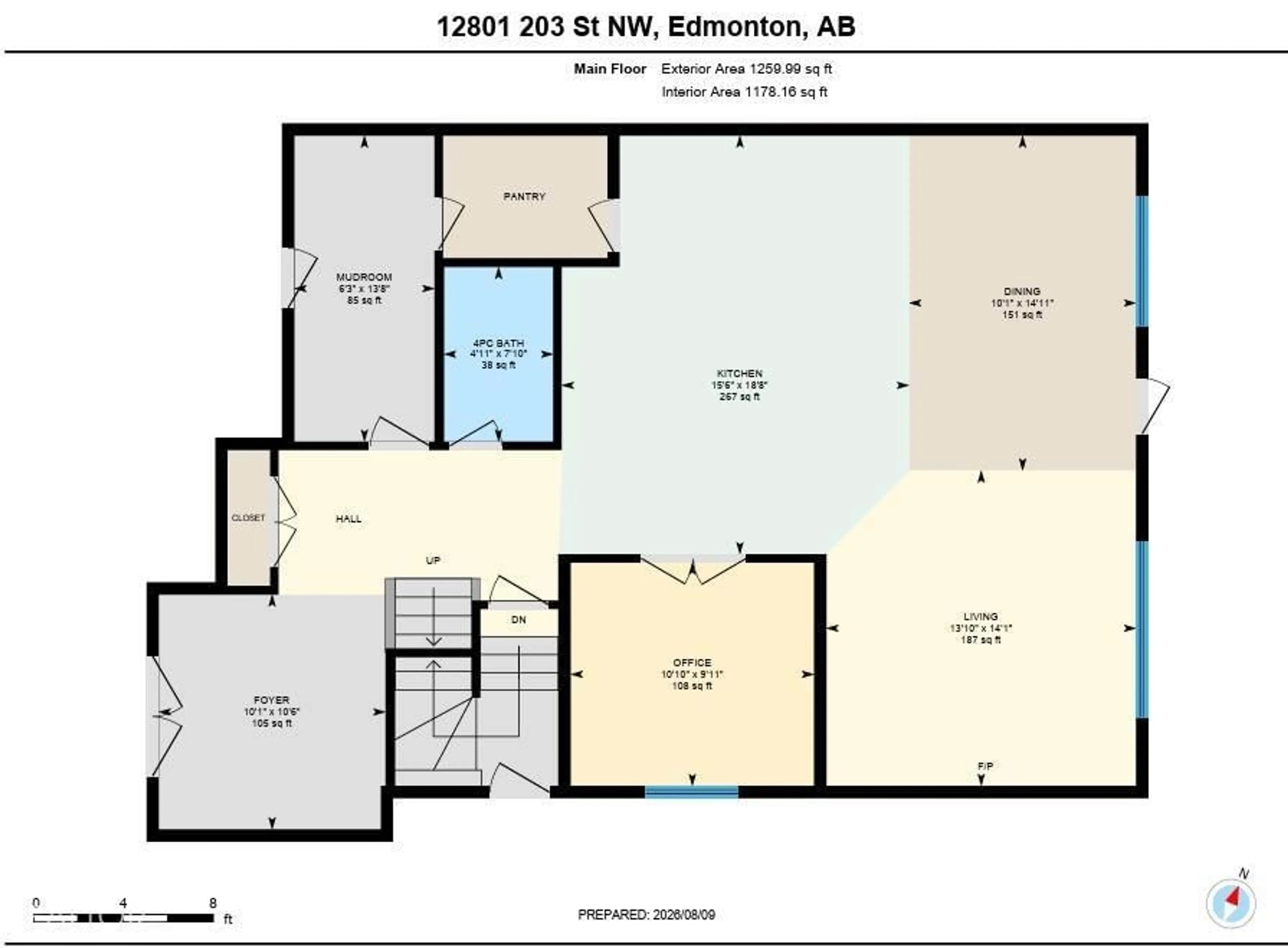 Floor plan for 12801 203 ST NW, Edmonton Alberta T5S0E7