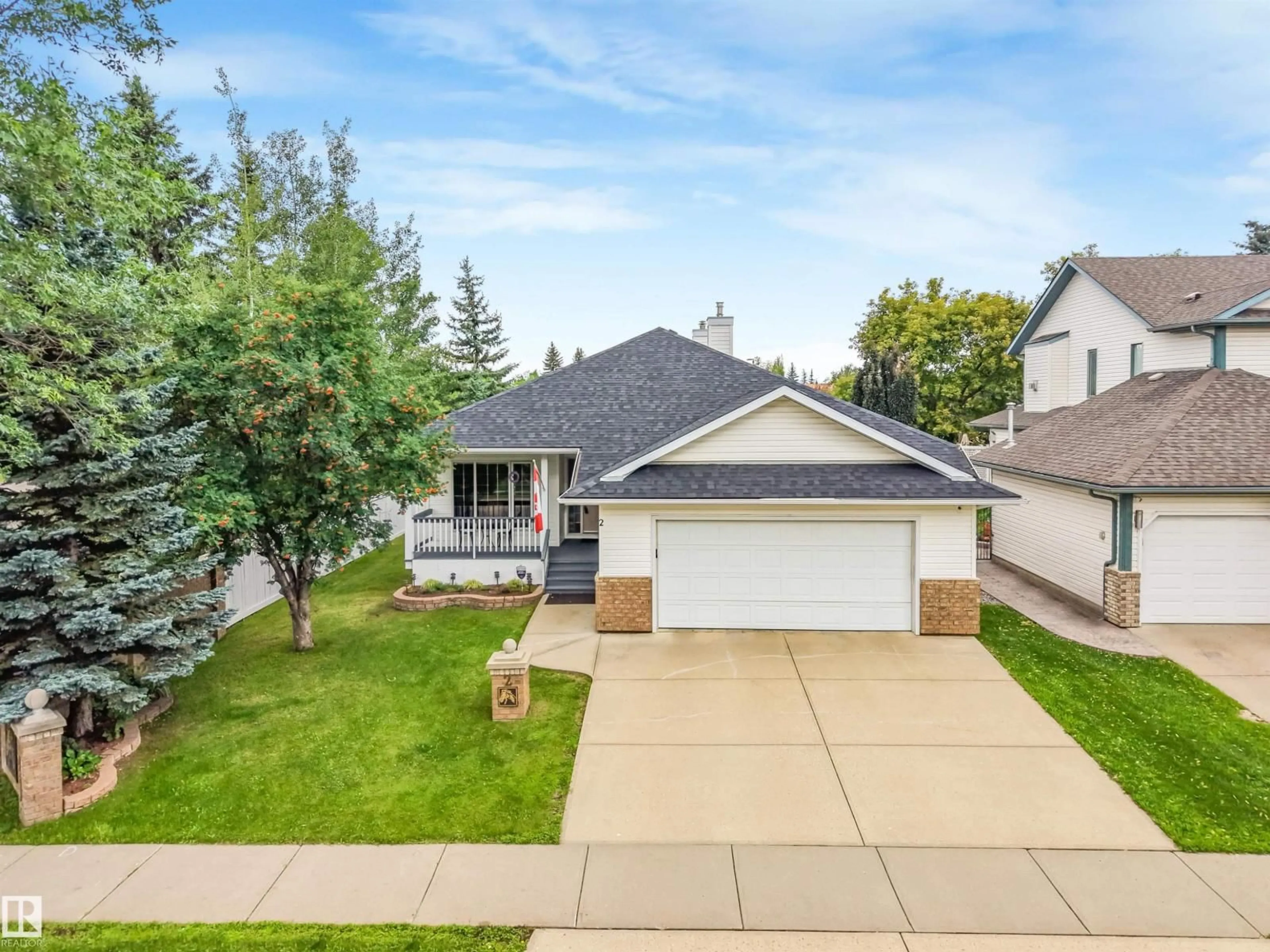 A pic from outside/outdoor area/front of a property/back of a property/a pic from drone, street for 2 KIRKWOOD DR, St. Albert Alberta T8N6J3