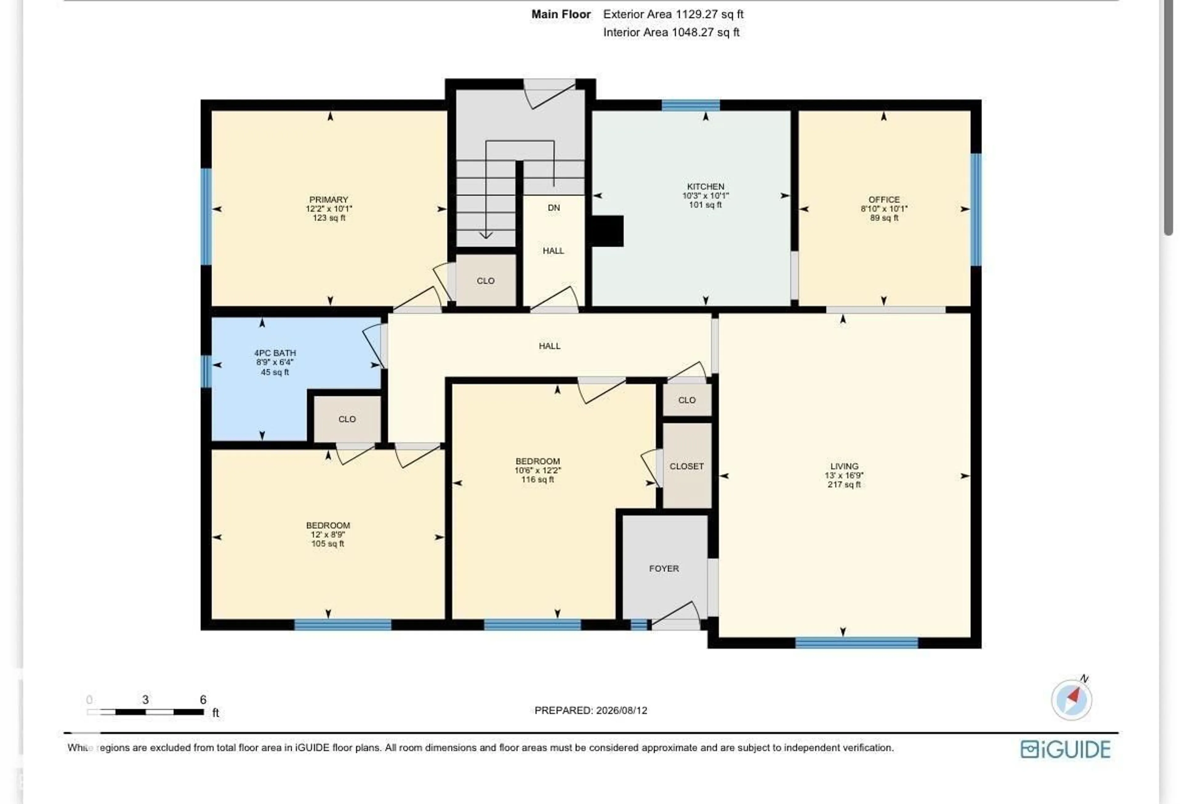 Floor plan for 11404 127 AV, Edmonton Alberta T5E0C6