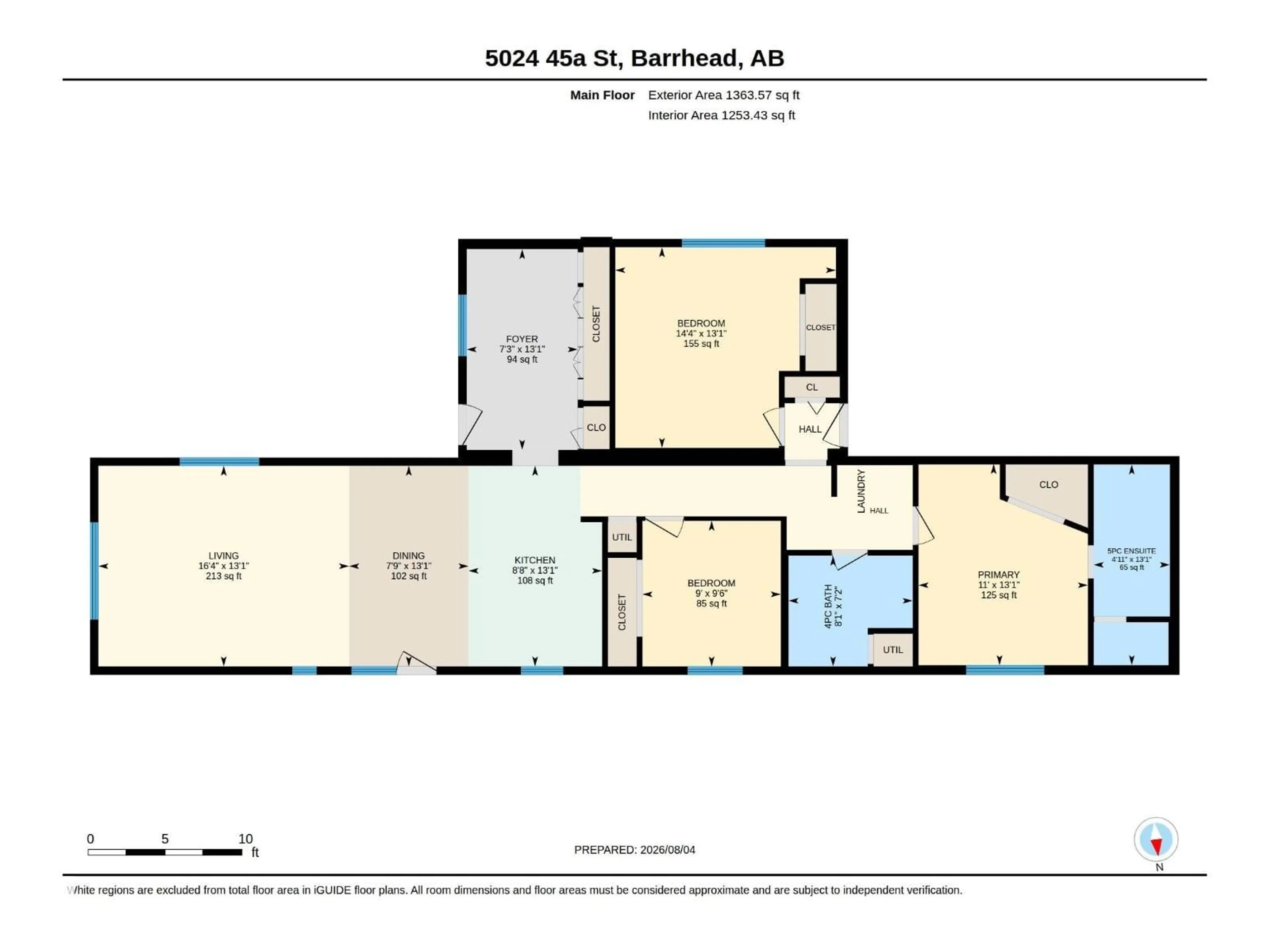 Floor plan for 5024 45A ST, Barrhead Alberta T7N1J3
