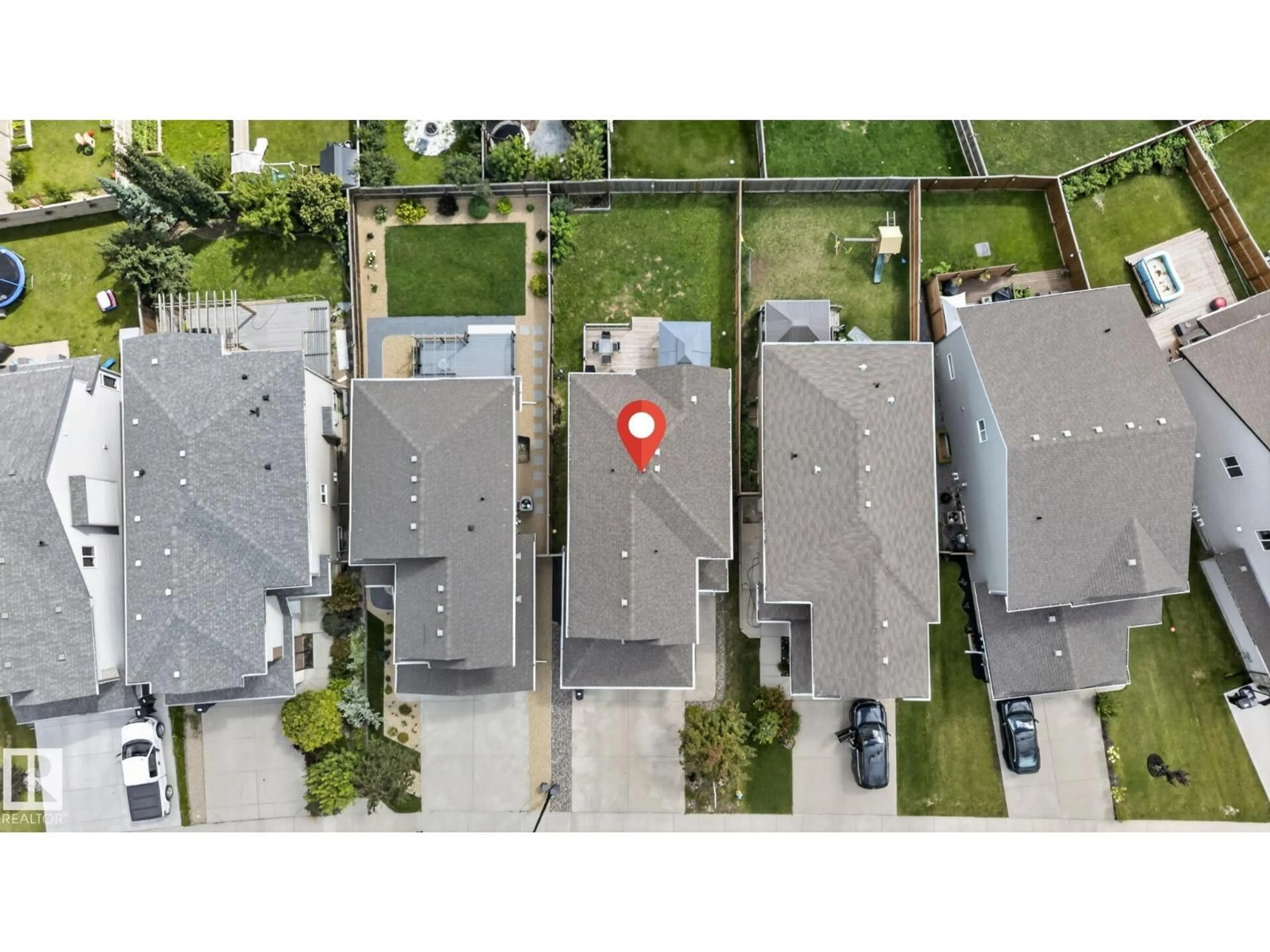 A pic from outside/outdoor area/front of a property/back of a property/a pic from drone, street for SW - 2225 CALHOUN LINK LI, Edmonton Alberta T6W3E1