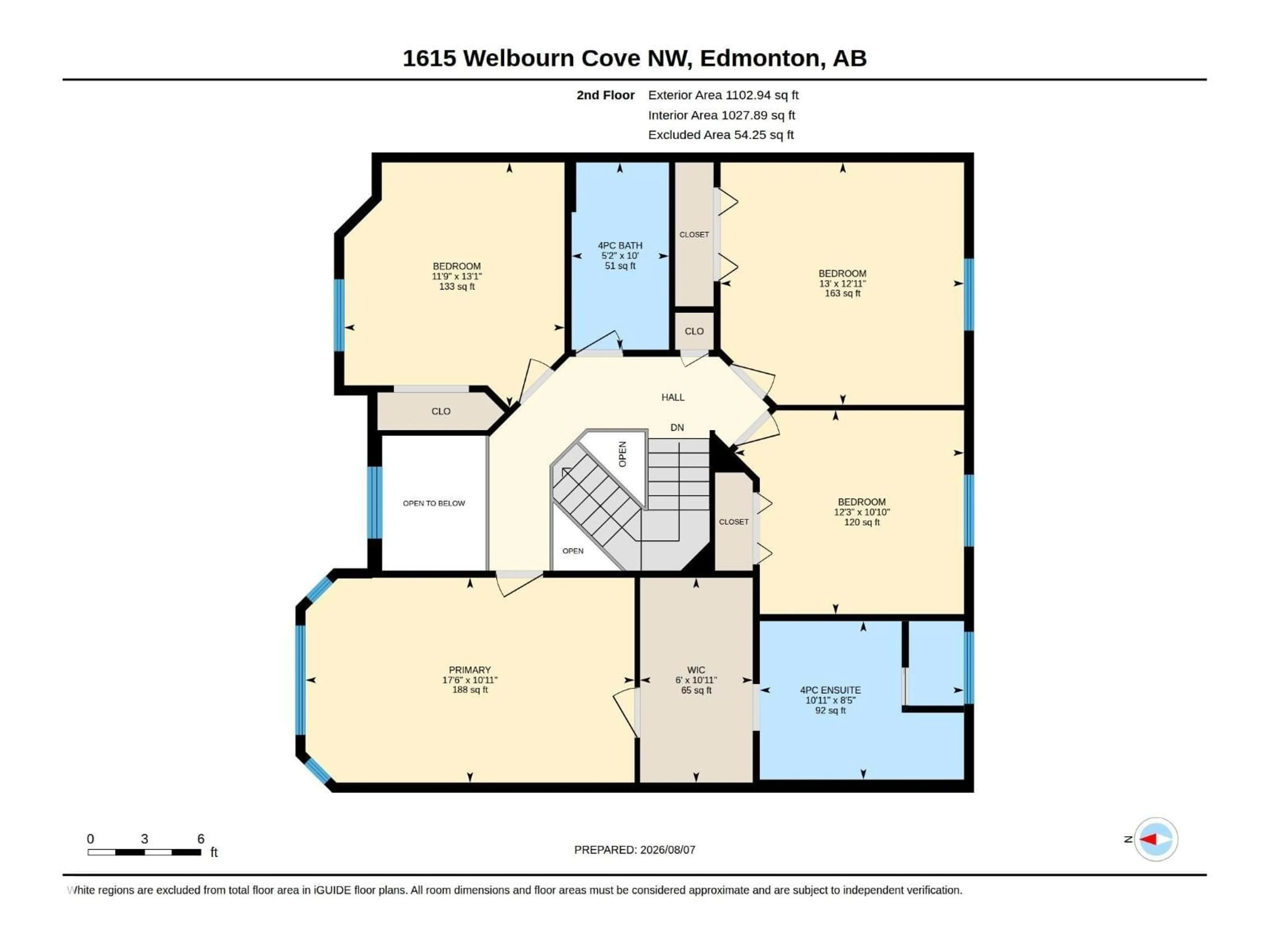 Floor plan for 1615 WELBOURN CV, Edmonton Alberta T6M2M5