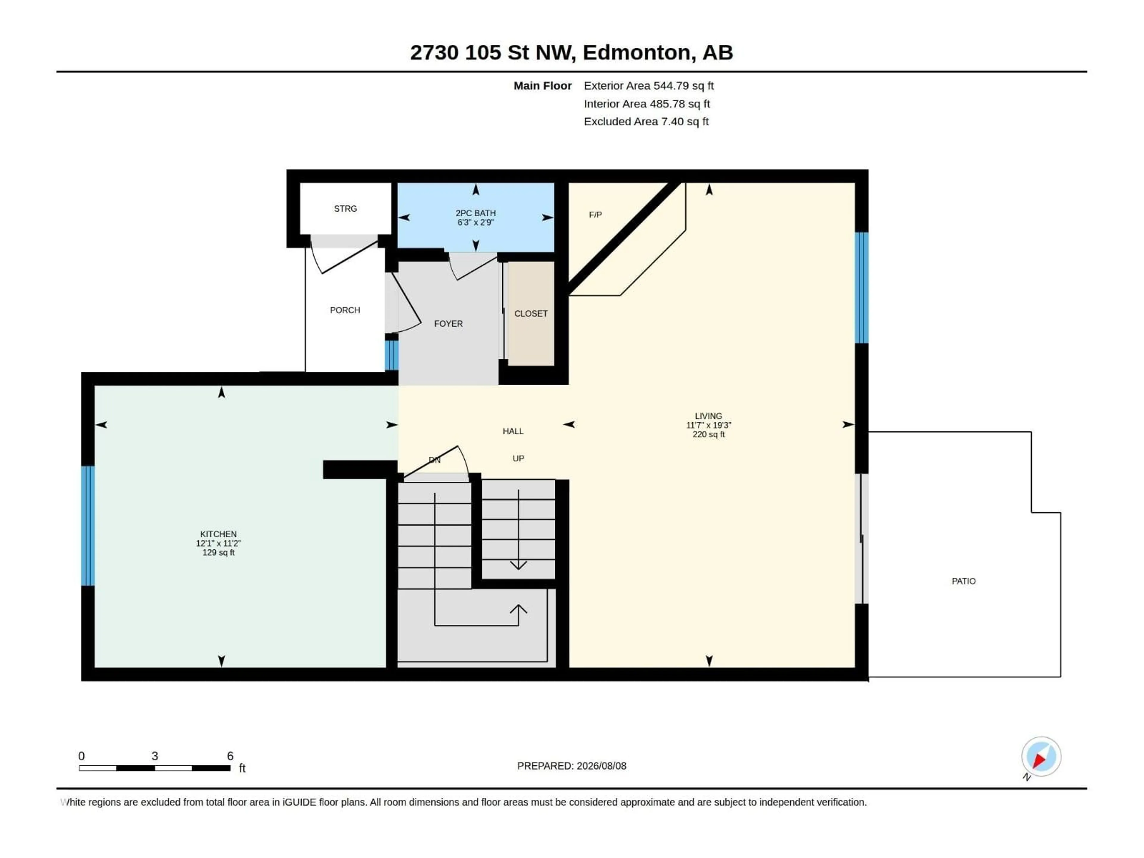 Floor plan for NW - 2730 105 ST, Edmonton Alberta T6J4J3