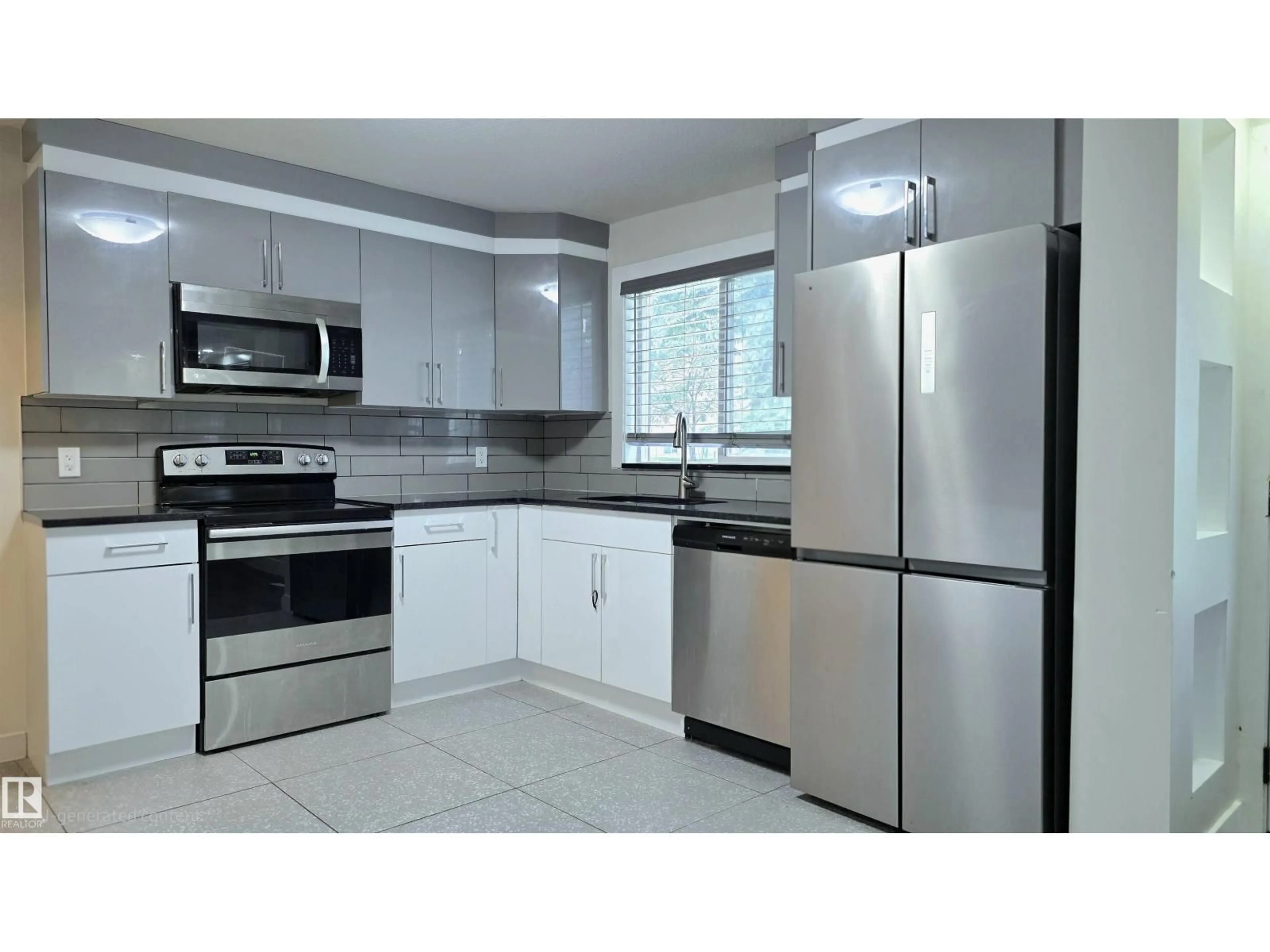 Standard kitchen, ceramic/tile floor for 9131 83 AV NW, Edmonton Alberta T6C1B6