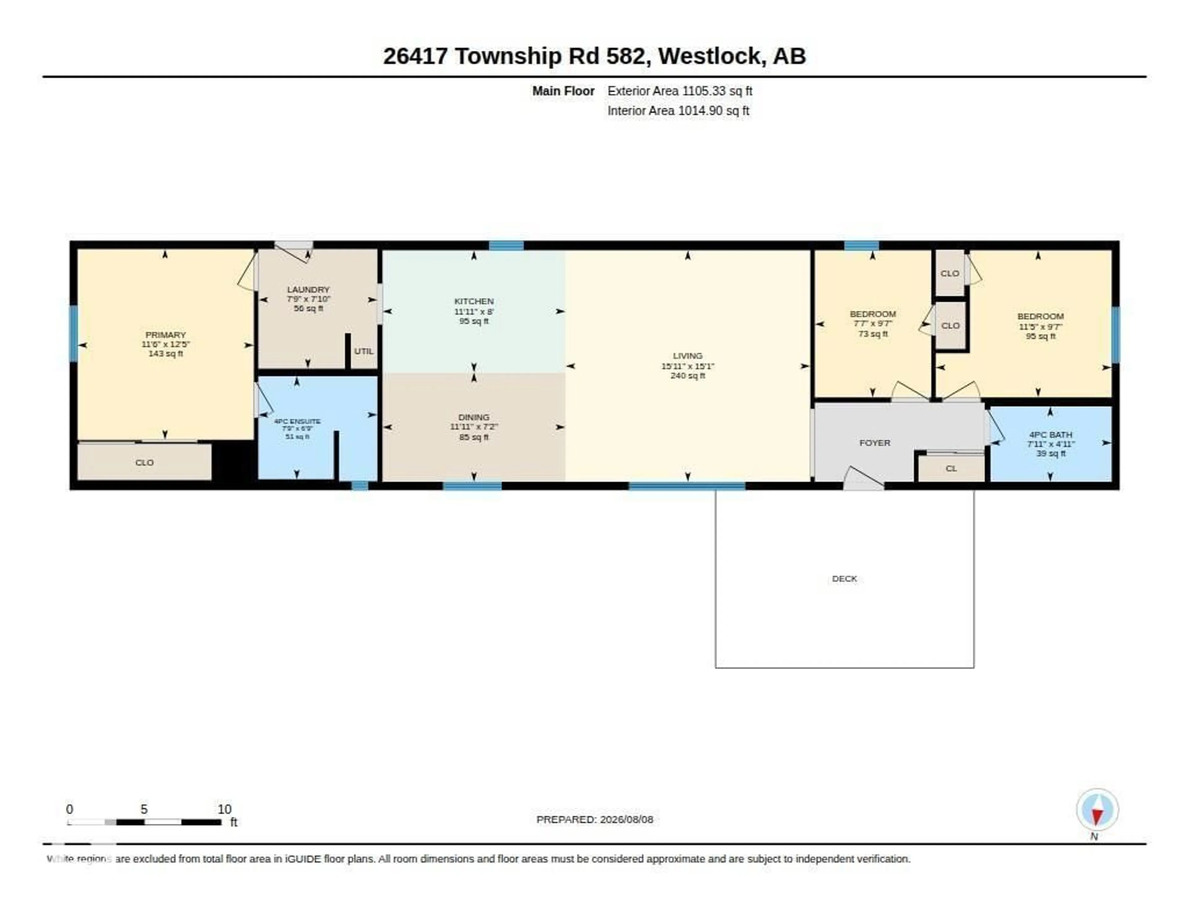 Floor plan for 26417 TWP RD 582, Rural Westlock County Alberta T0G1W0