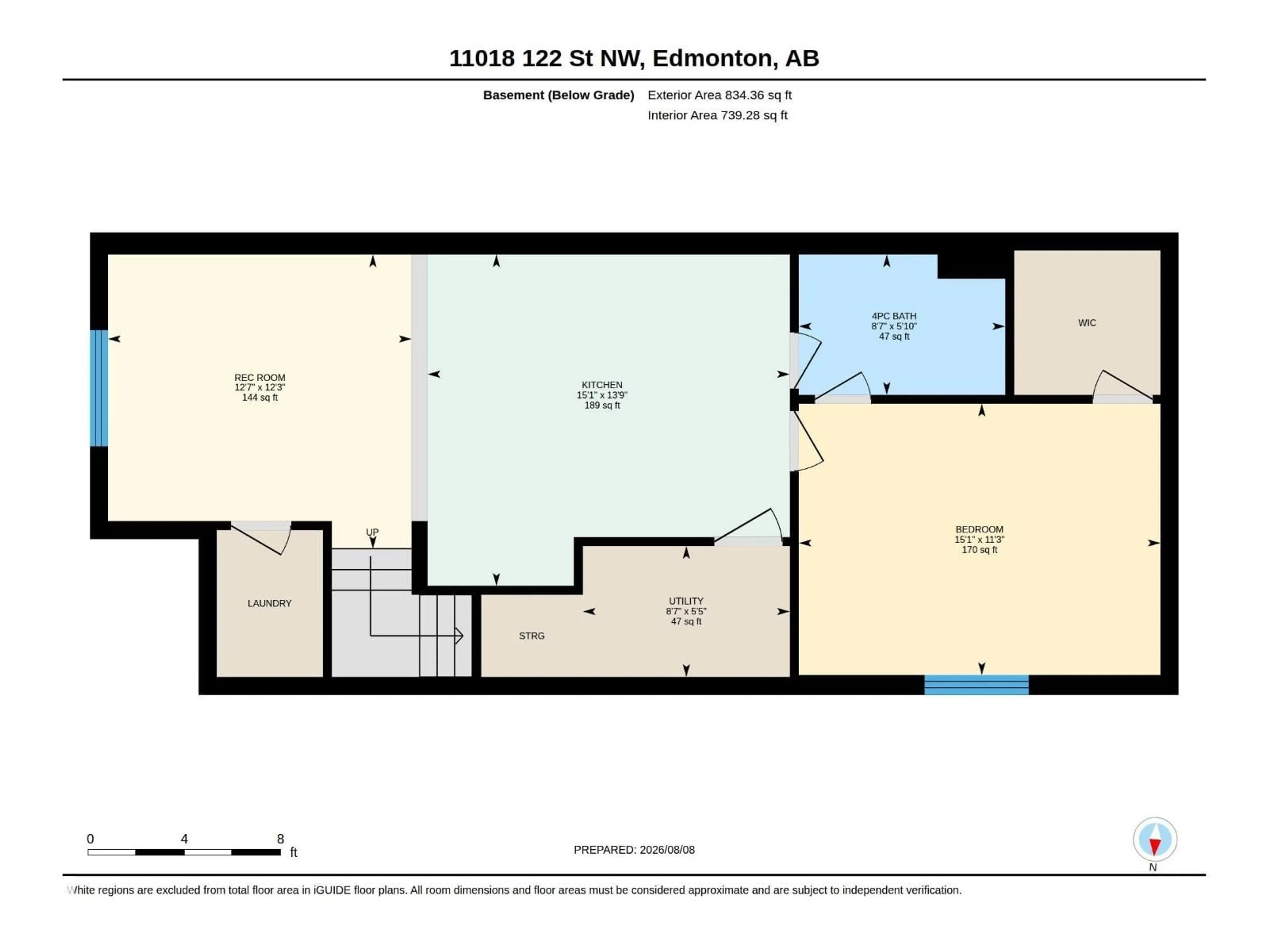 Floor plan for NW - 11018 122 ST, Edmonton Alberta T5M0B3