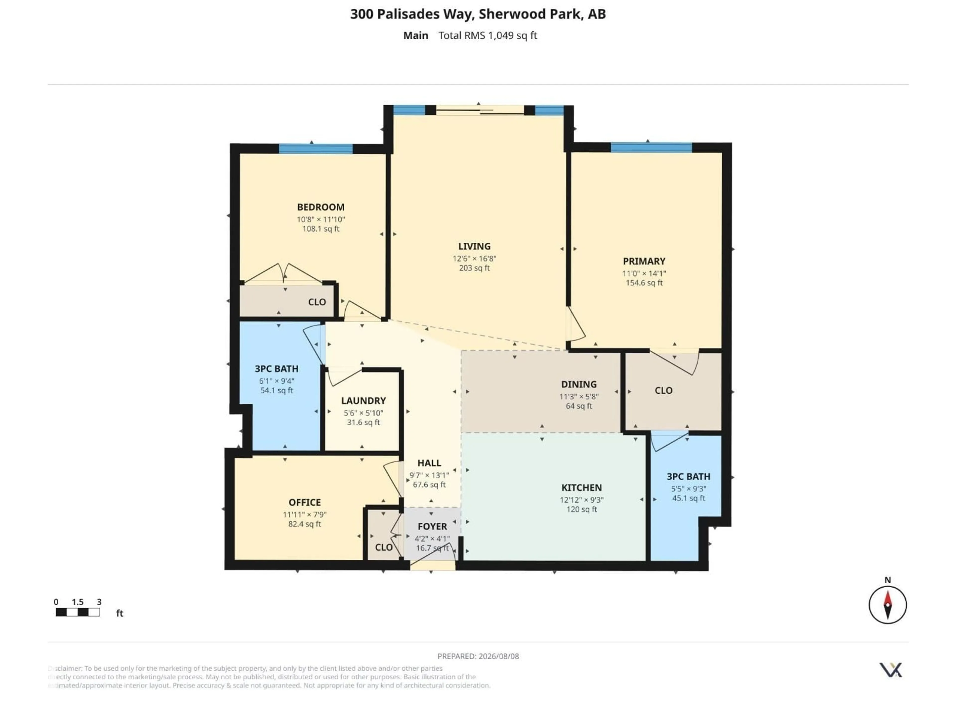 Floor plan for 300 - 326 PALISADES WY, Sherwood Park Alberta T8H2T9