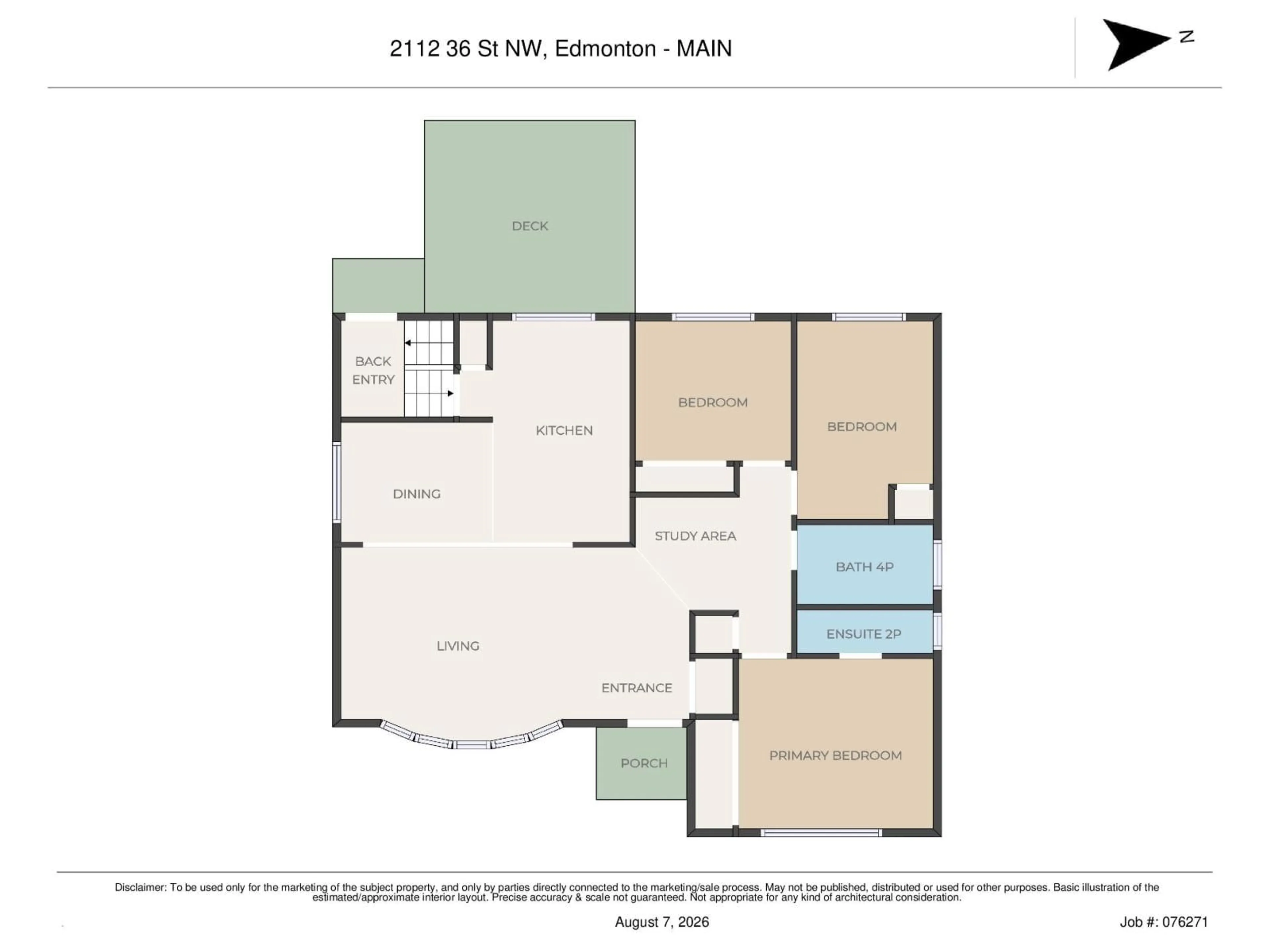 Floor plan for 2112 36 ST, Edmonton Alberta T6L3G4