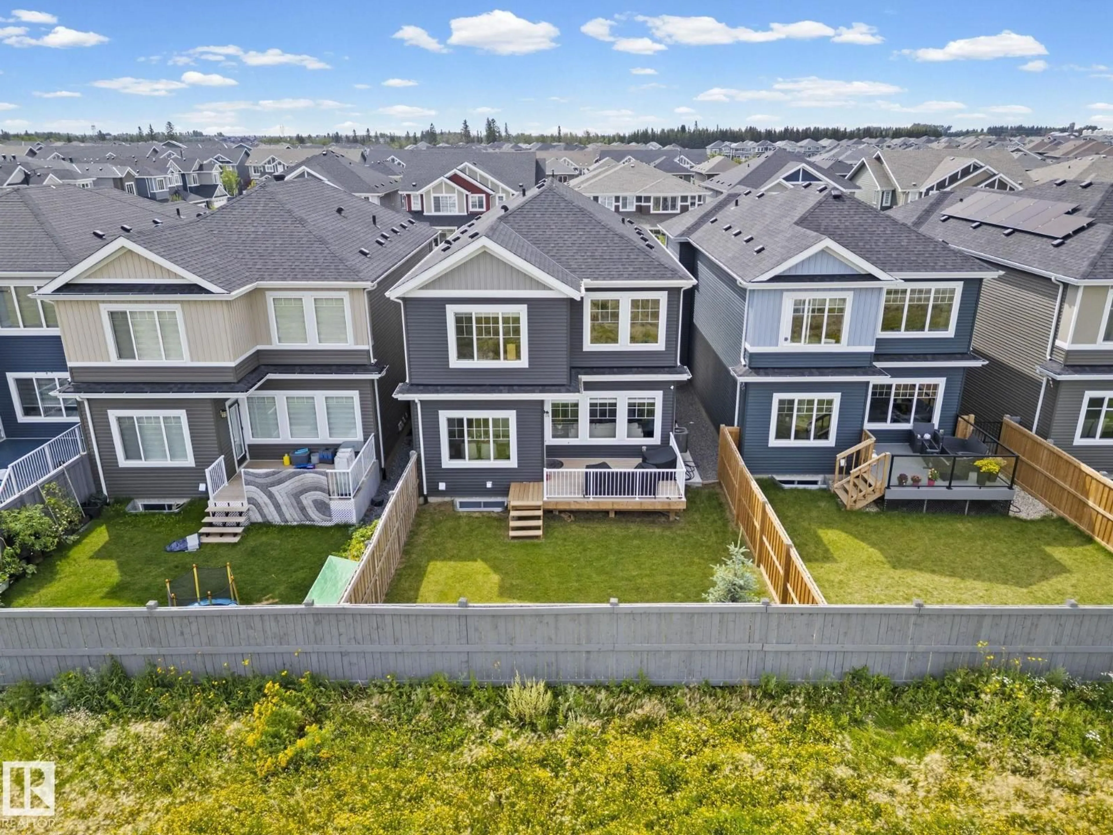 A pic from outside/outdoor area/front of a property/back of a property/a pic from drone, mountain view for SW - 16128 31 AV, Edmonton Alberta T6W4X2