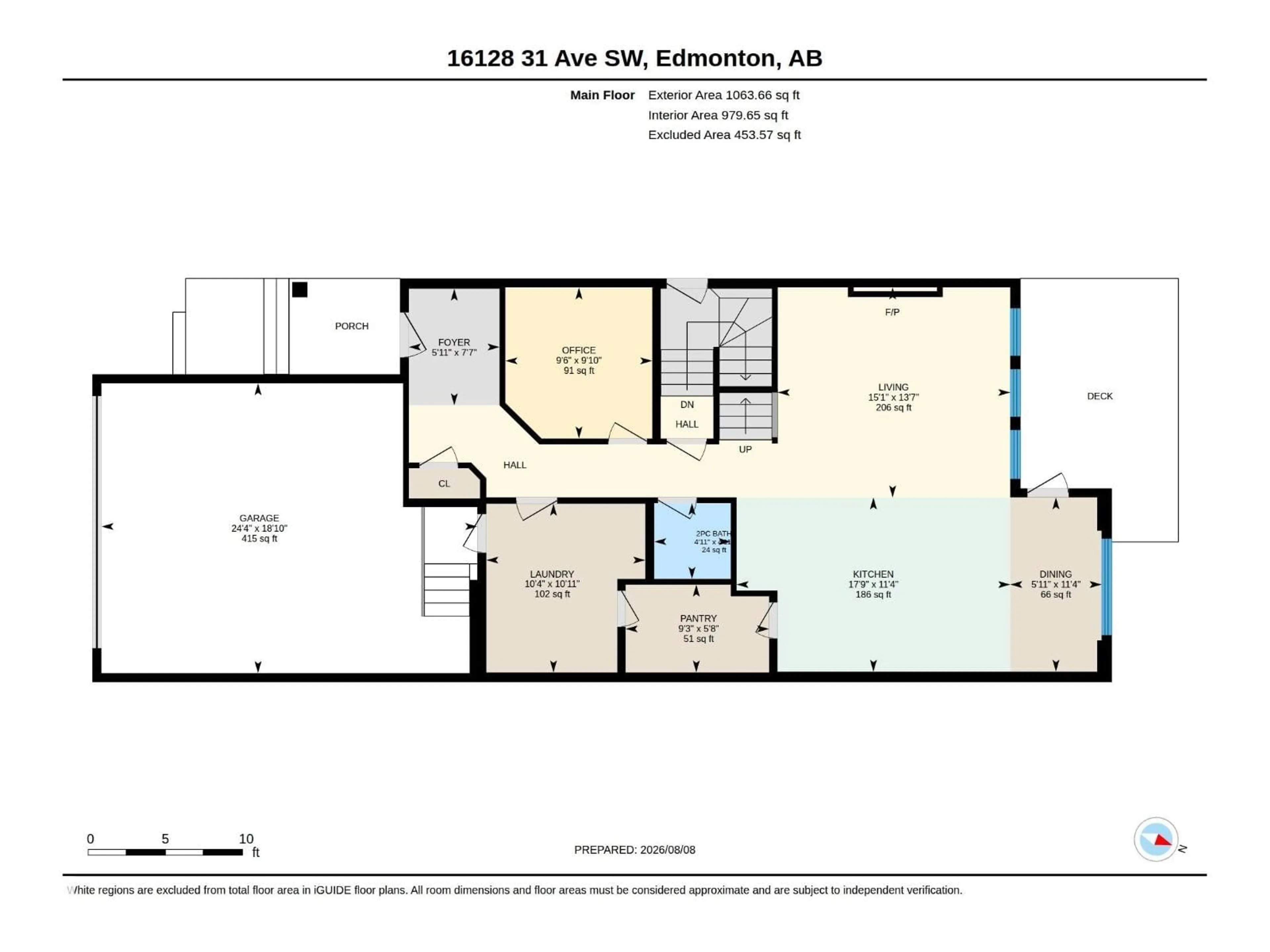 Floor plan for SW - 16128 31 AV, Edmonton Alberta T6W4X2