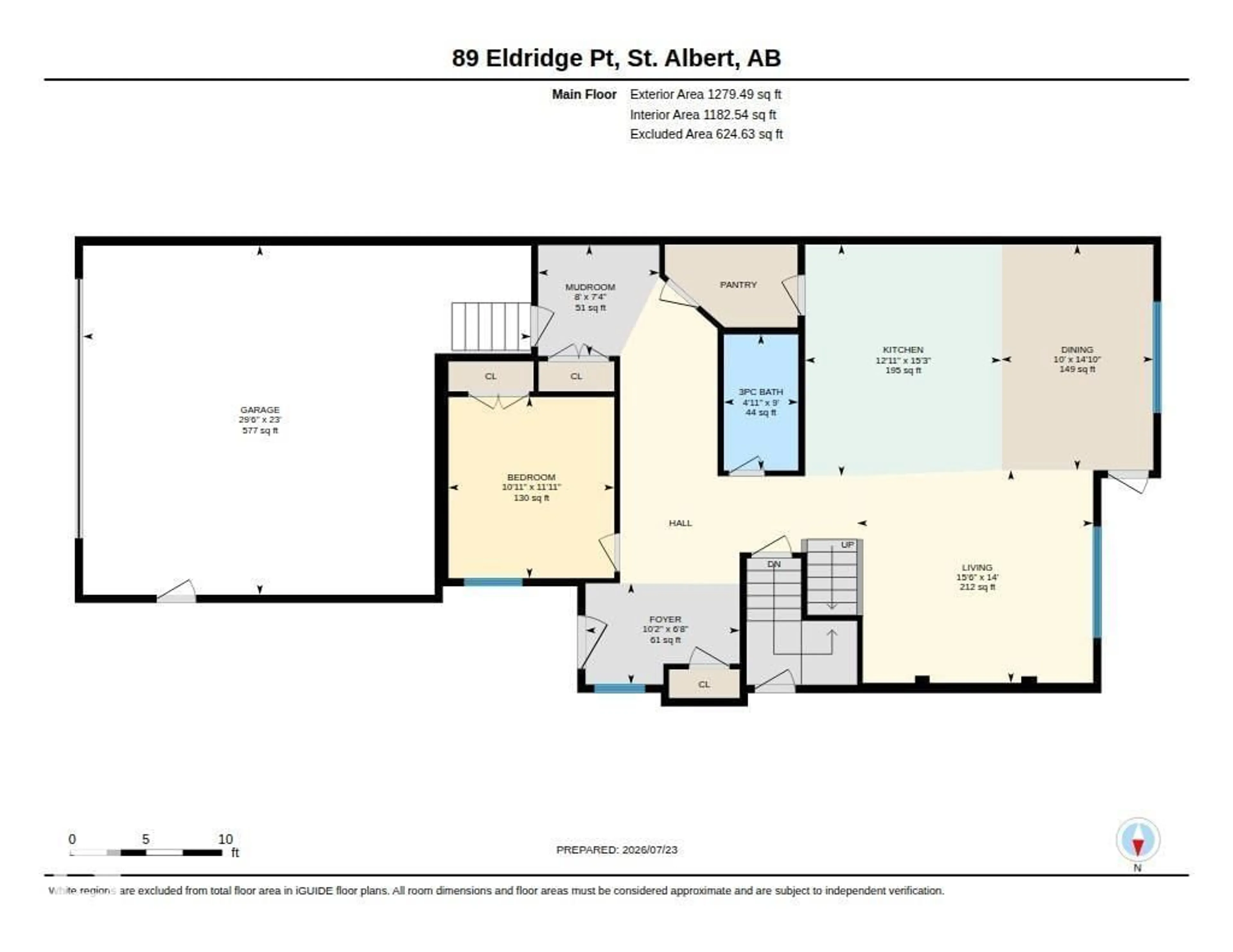 Floor plan for 89 ELDRIDGE PT, St. Albert Alberta T8N8C4