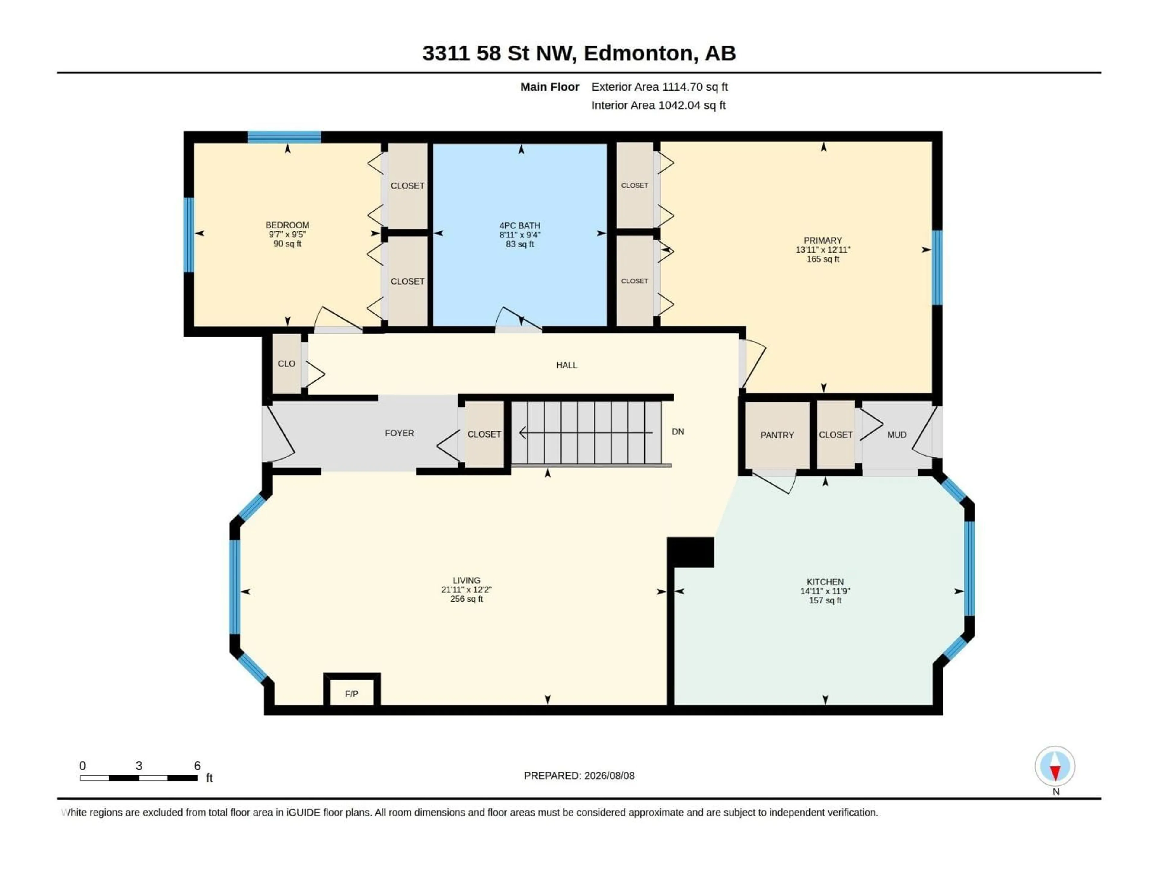 Floor plan for 43 - 3311 58 ST, Edmonton Alberta T6L6X3