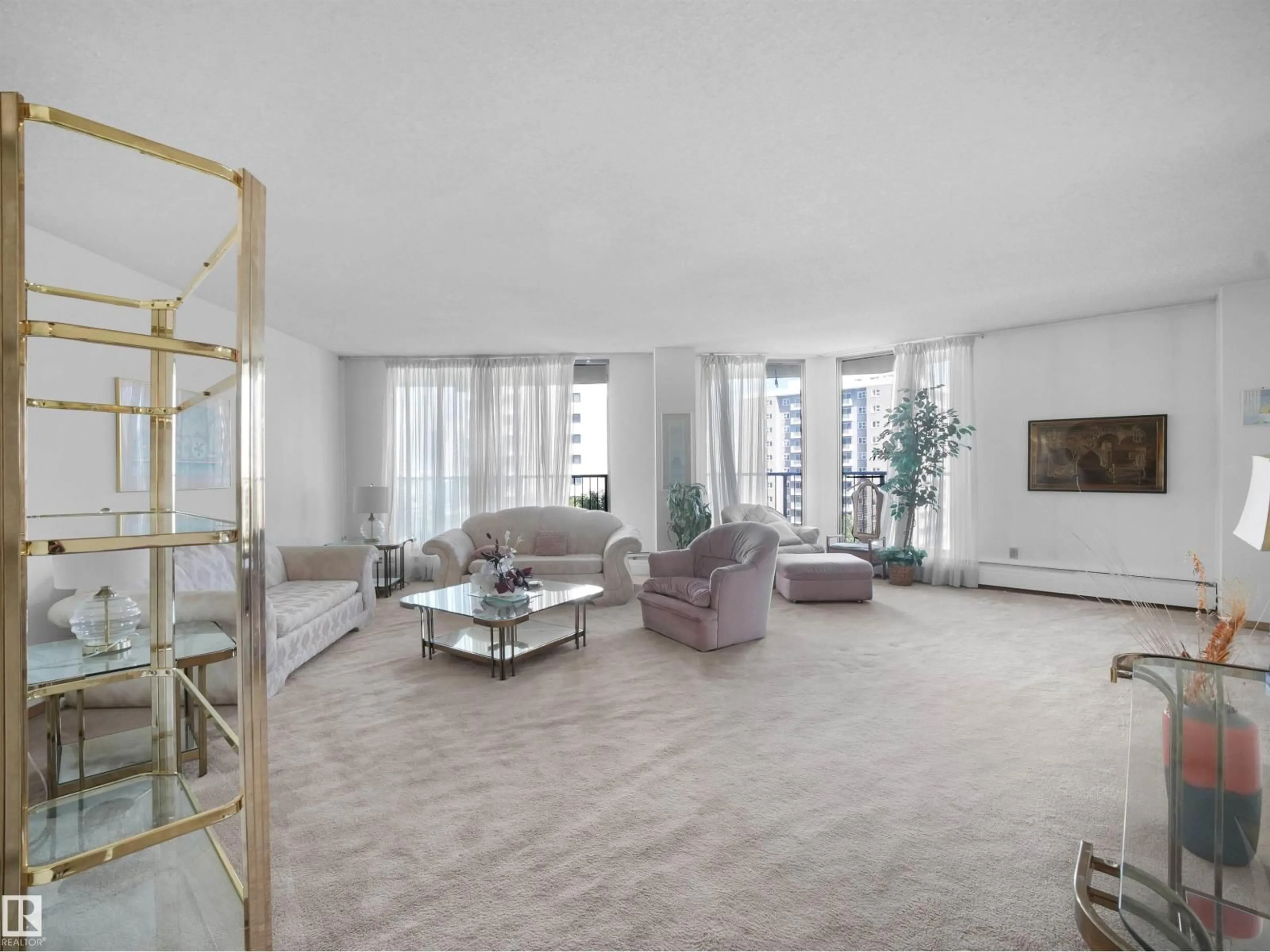 Living room with furniture, unknown for #701 - 11710 100 AV, Edmonton Alberta T5K2G3
