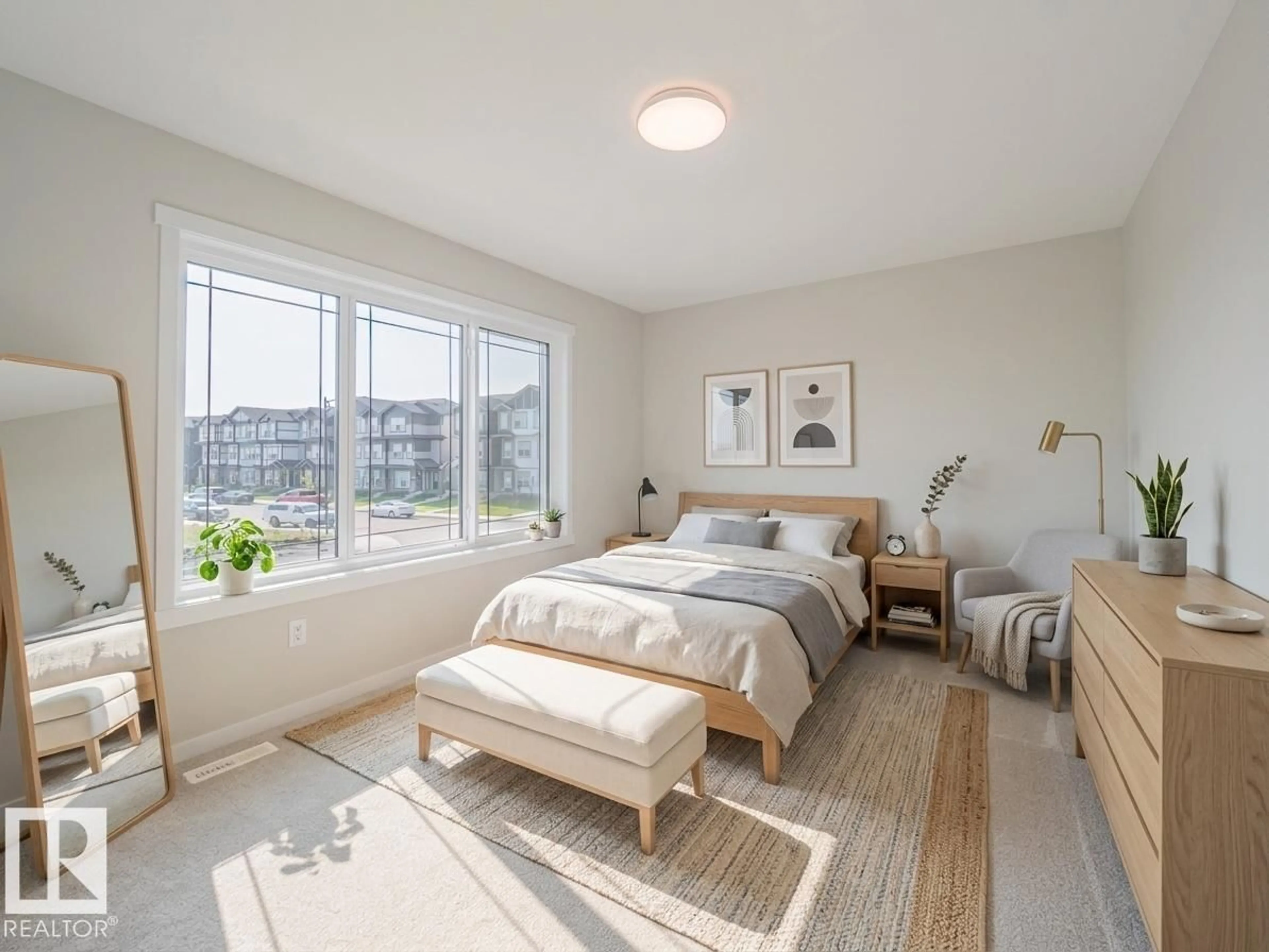 Bedroom with bed, unknown for NW - 17664 69A ST, Edmonton Alberta T5Z0X8