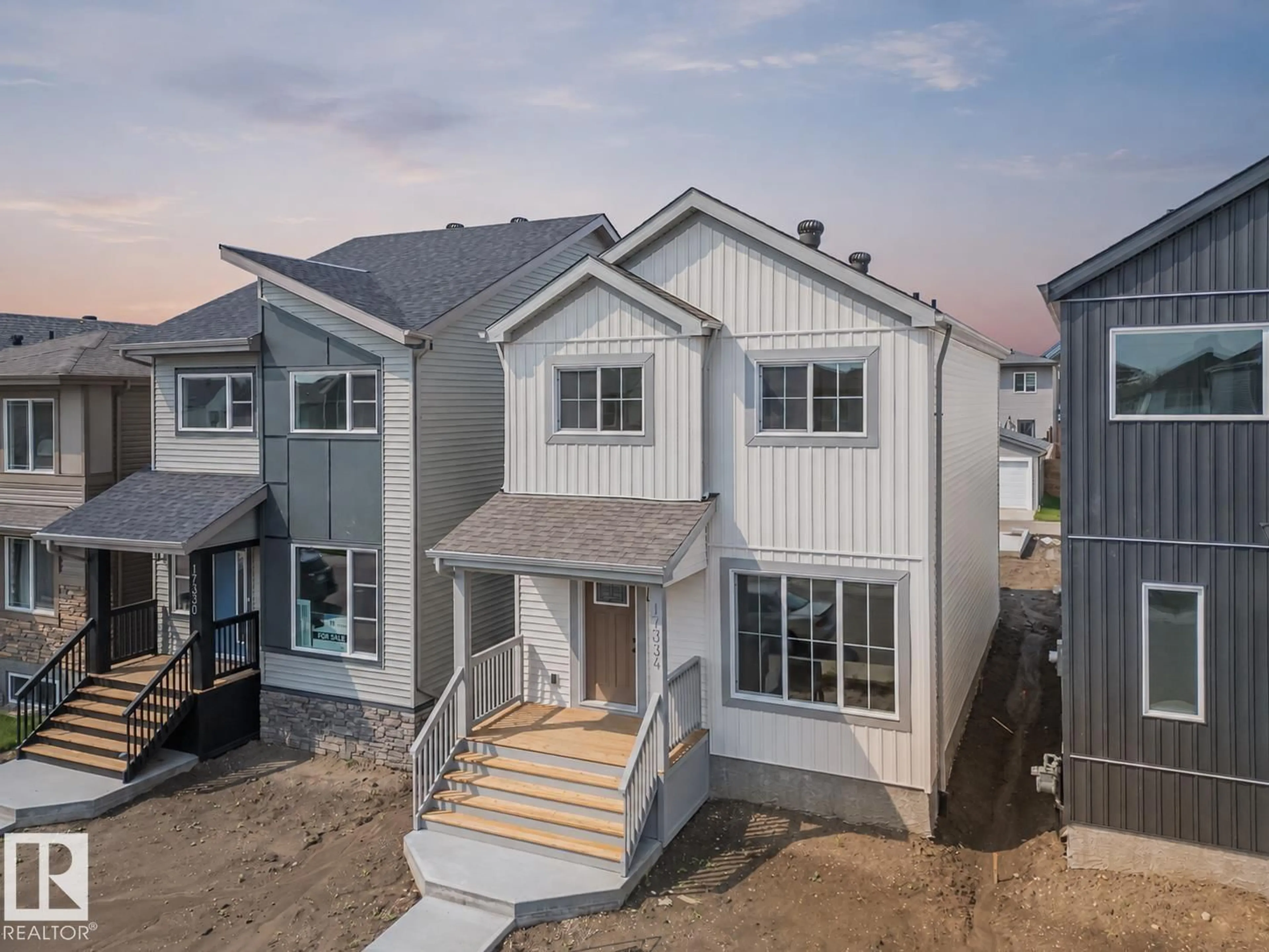 A pic from outside/outdoor area/front of a property/back of a property/a pic from drone, street for NE - 17334 6A ST, Edmonton Alberta T5Y4E8