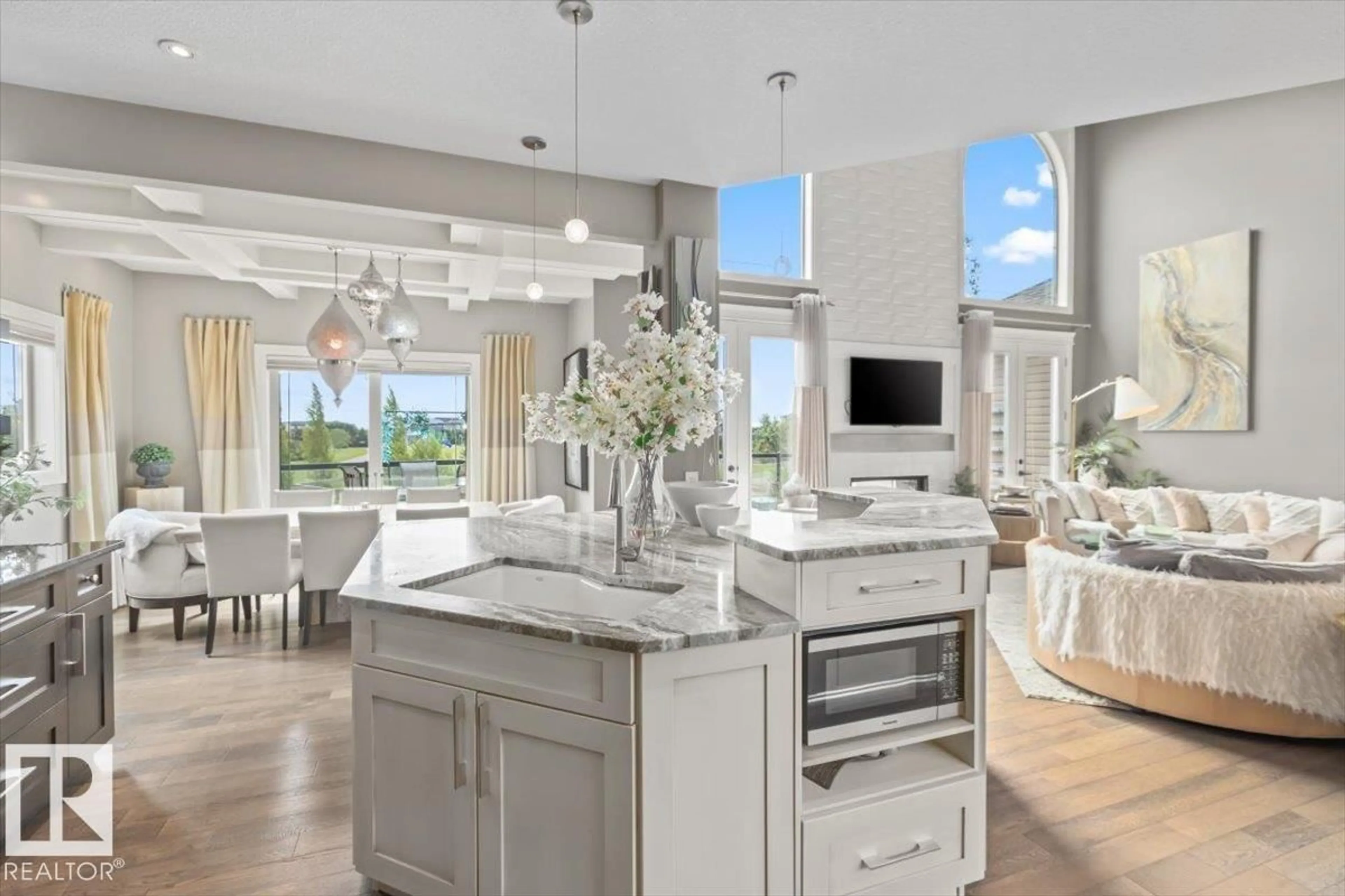 Open concept kitchen, ceramic/tile floor for 2819 59 AV, Rural Leduc County Alberta T4X0X5