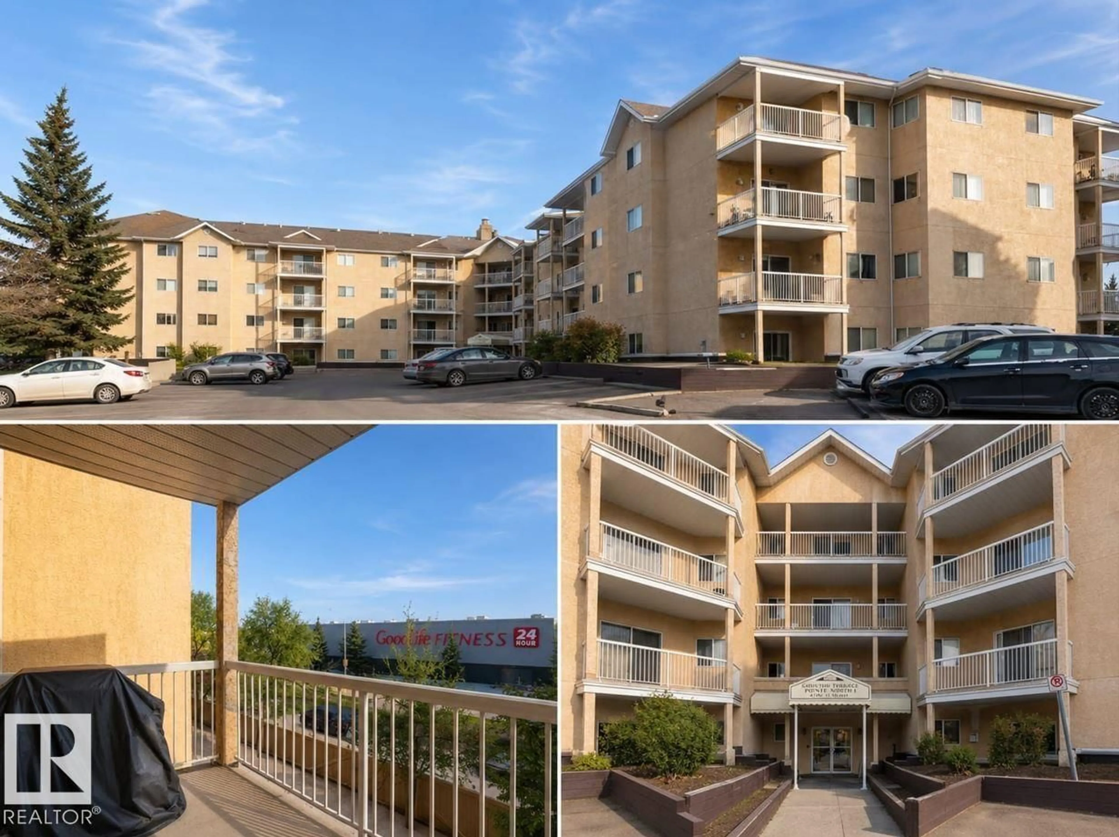 A pic from outside/outdoor area/front of a property/back of a property/a pic from drone, unknown for 306 - 4220 139 AV NW, Edmonton Alberta T5Y2Y2
