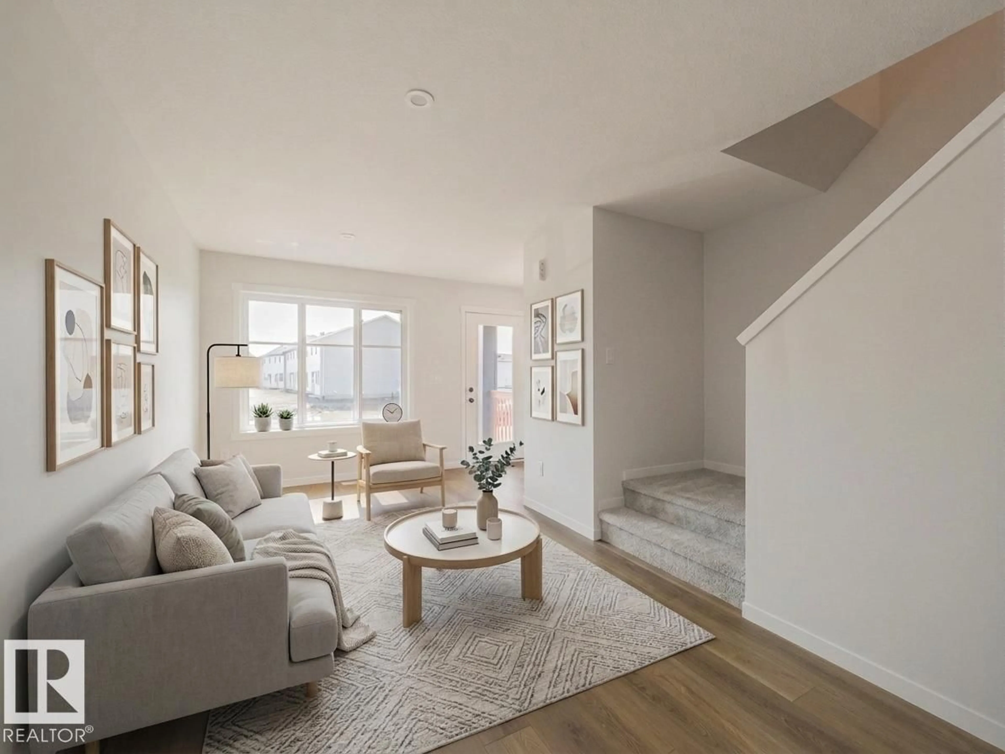 Living room with furniture, unknown for NW - 17218 4 ST, Edmonton Alberta T5Y4K9