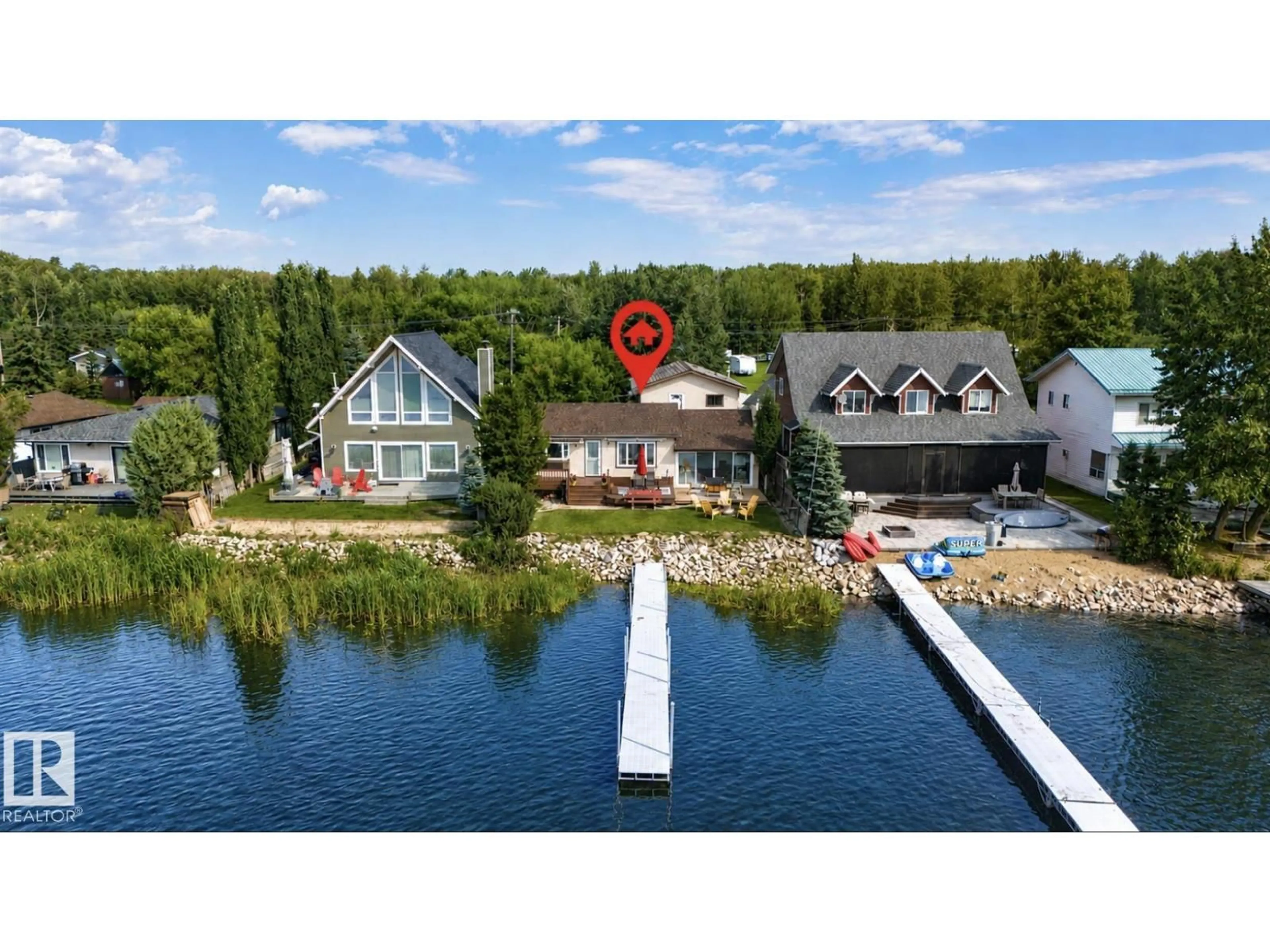 A pic from outside/outdoor area/front of a property/back of a property/a pic from drone, water/lake/river/ocean view for 15 WICKS STREET, Rural Leduc County Alberta T0C2P0