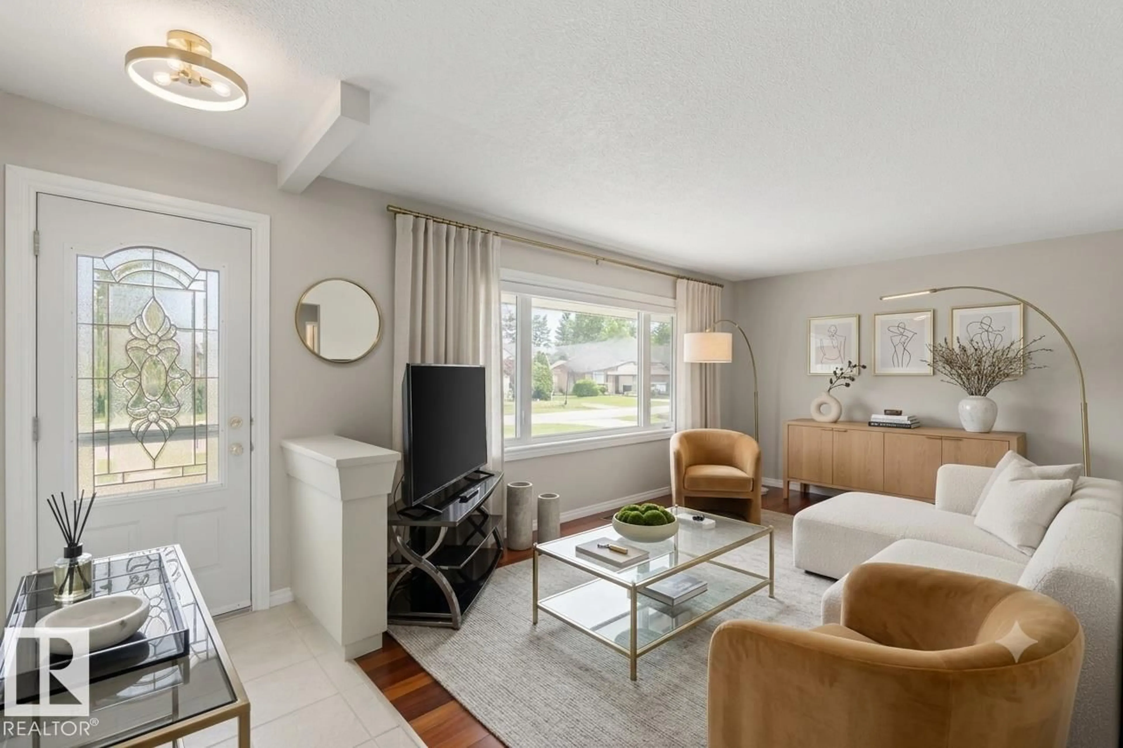 Living room with furniture, unknown for 8031 135A AV, Edmonton Alberta T5C2J6