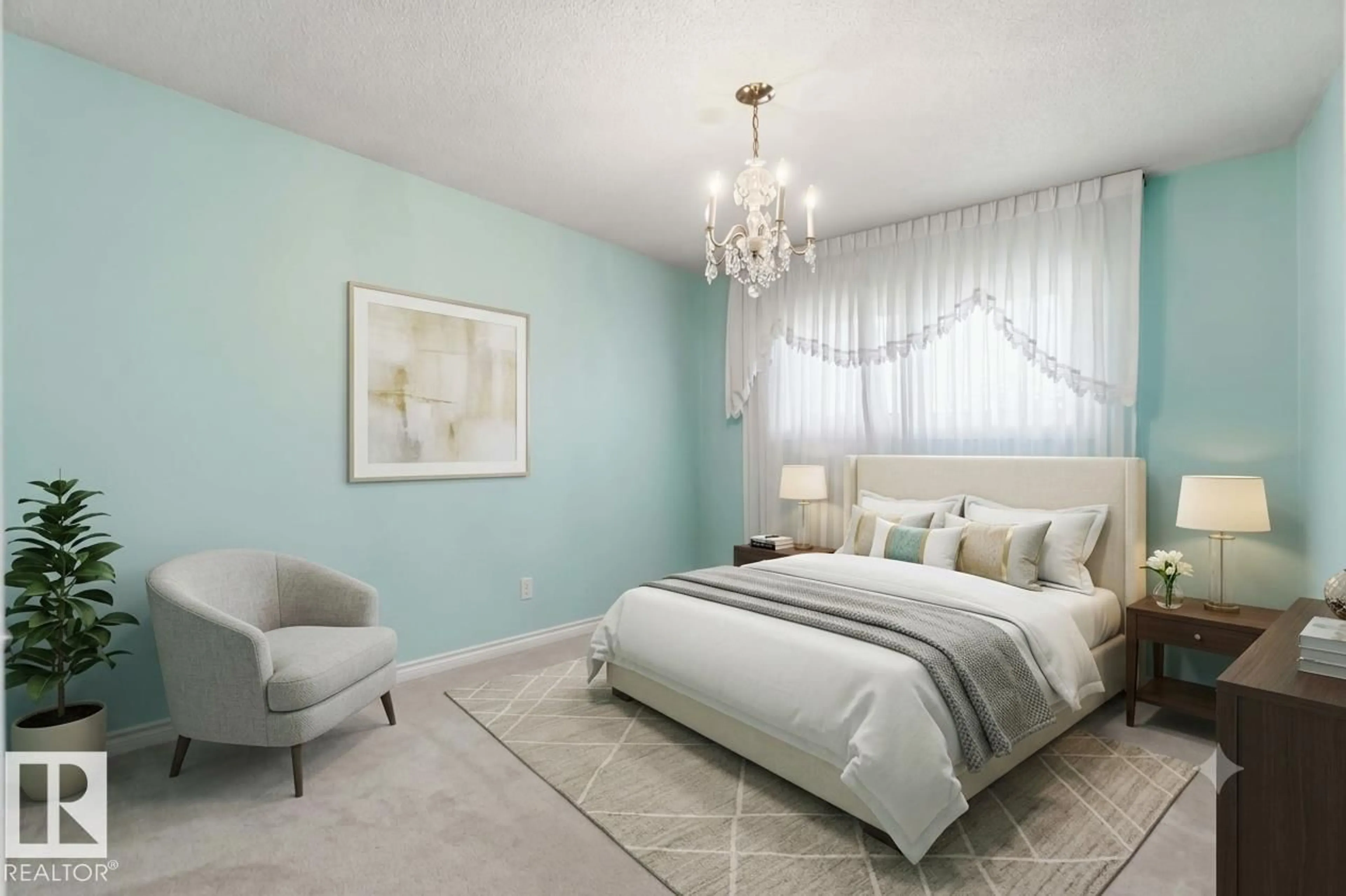 Bedroom with bed, unknown for 8031 135A AV, Edmonton Alberta T5C2J6