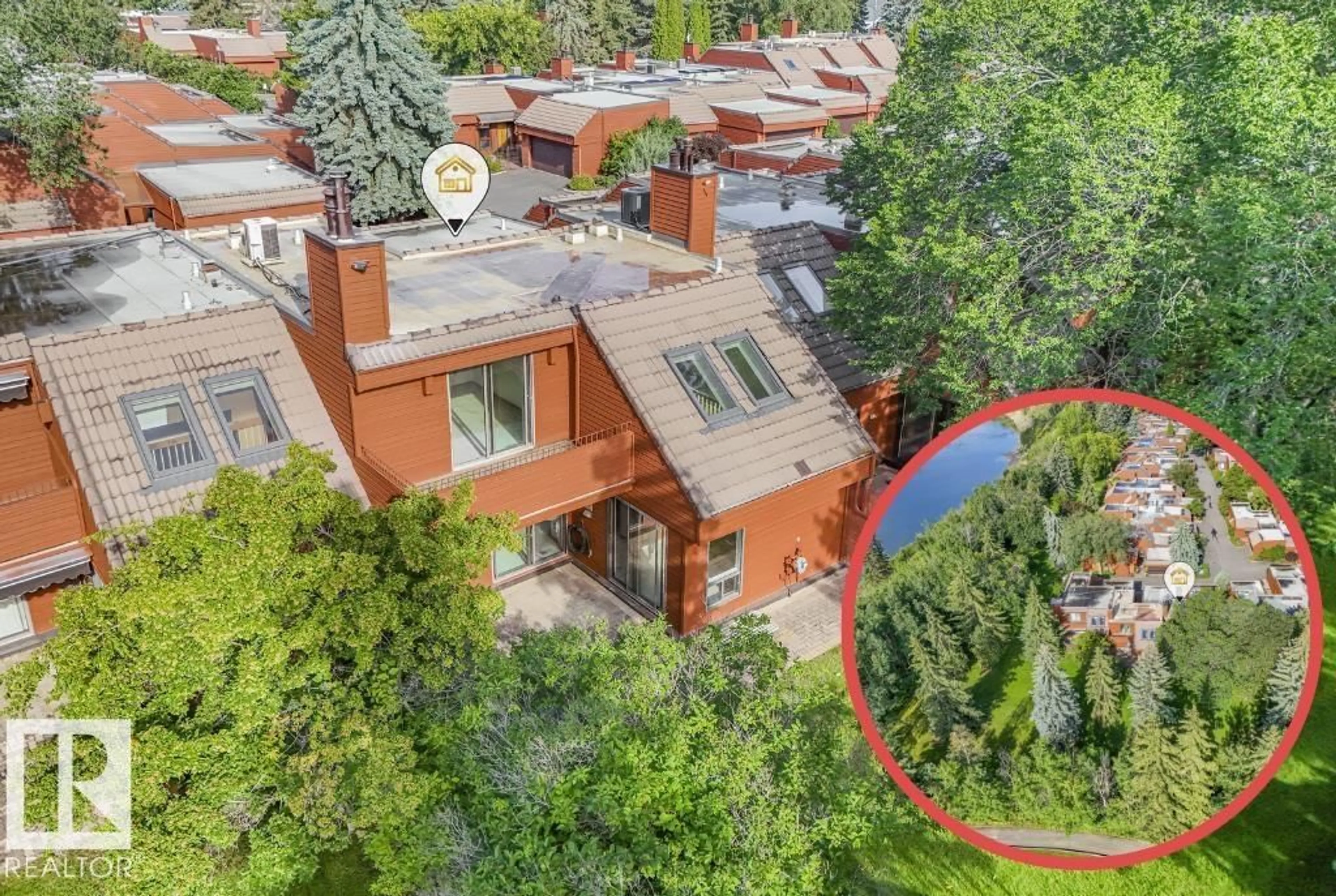 A pic from outside/outdoor area/front of a property/back of a property/a pic from drone, city buildings view from balcony for 18 - 500 LESSARD DR, Edmonton Alberta T6M1G1