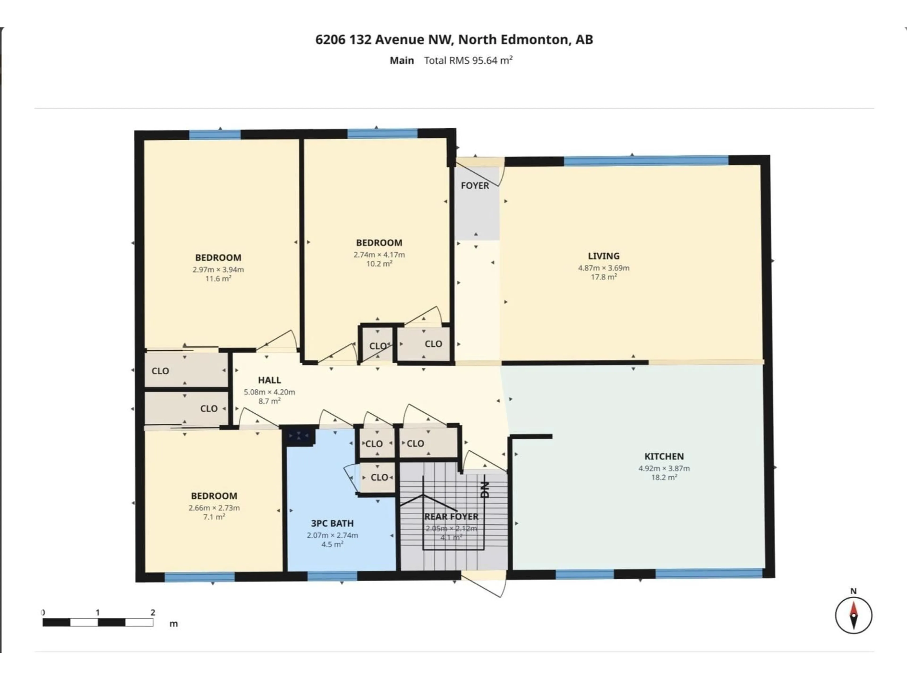 Floor plan for 6206 132 AV, Edmonton Alberta T5A0J7