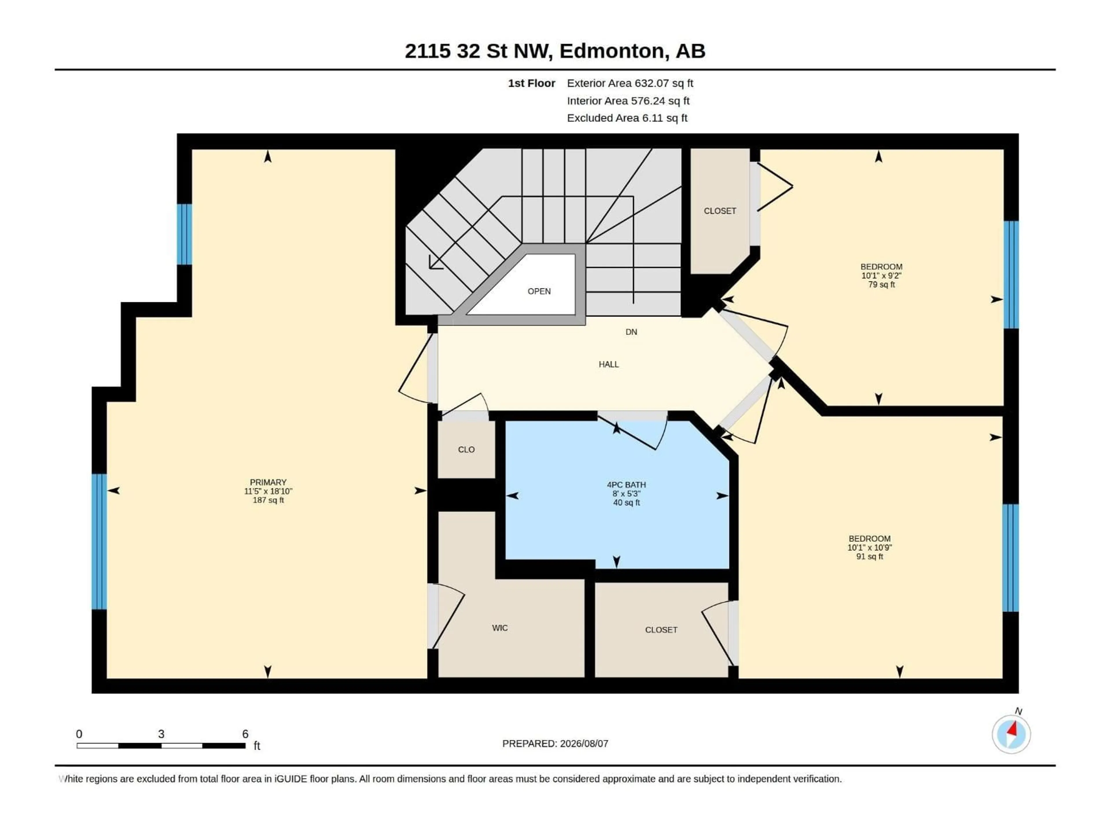 Floor plan for 2115 32 ST, Edmonton Alberta T6T0K4