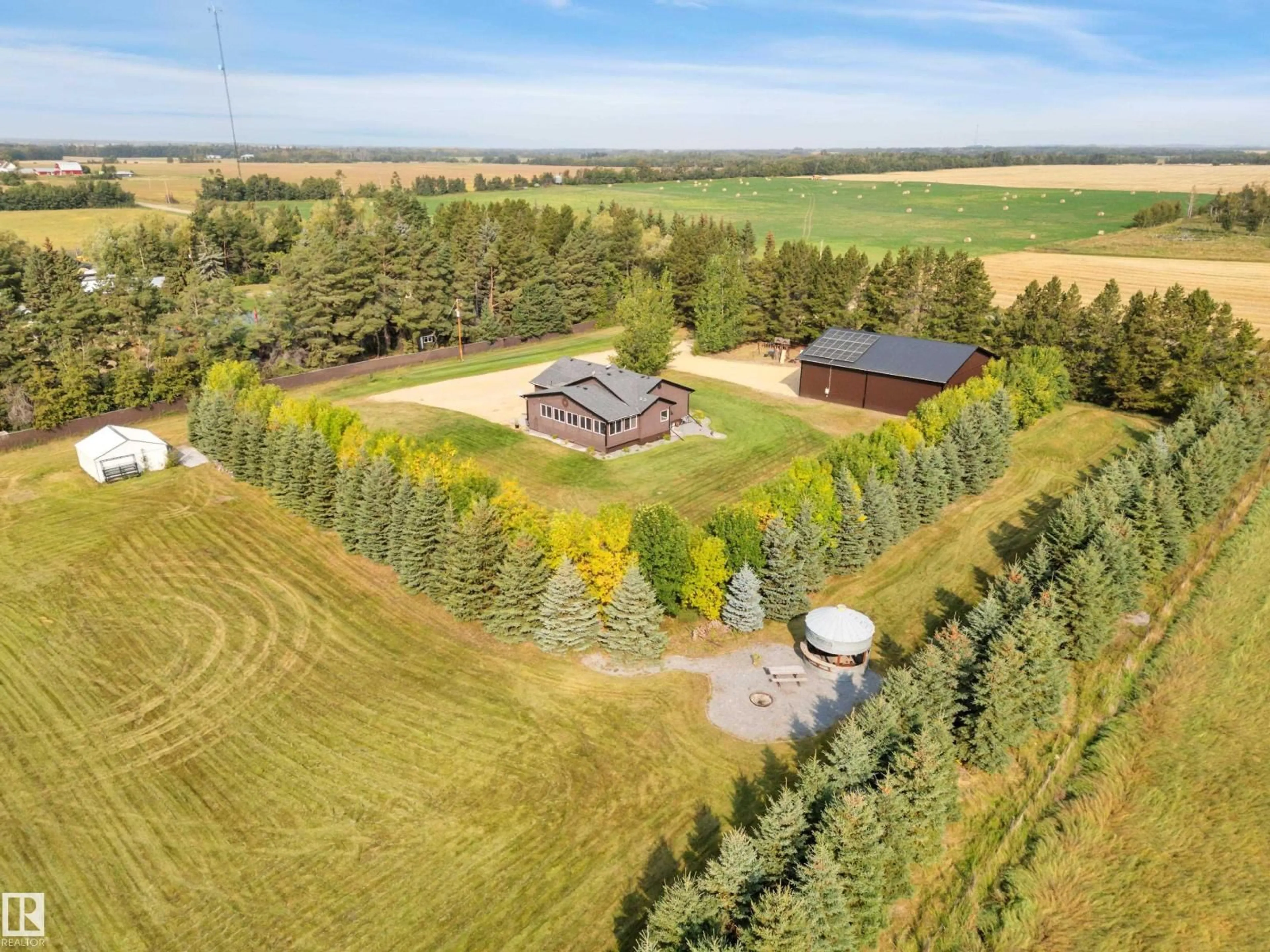 A pic from outside/outdoor area/front of a property/back of a property/a pic from drone, unknown for 250023 TWP ROAD, Rural Wetaskiwin County Alberta T0C1Z0