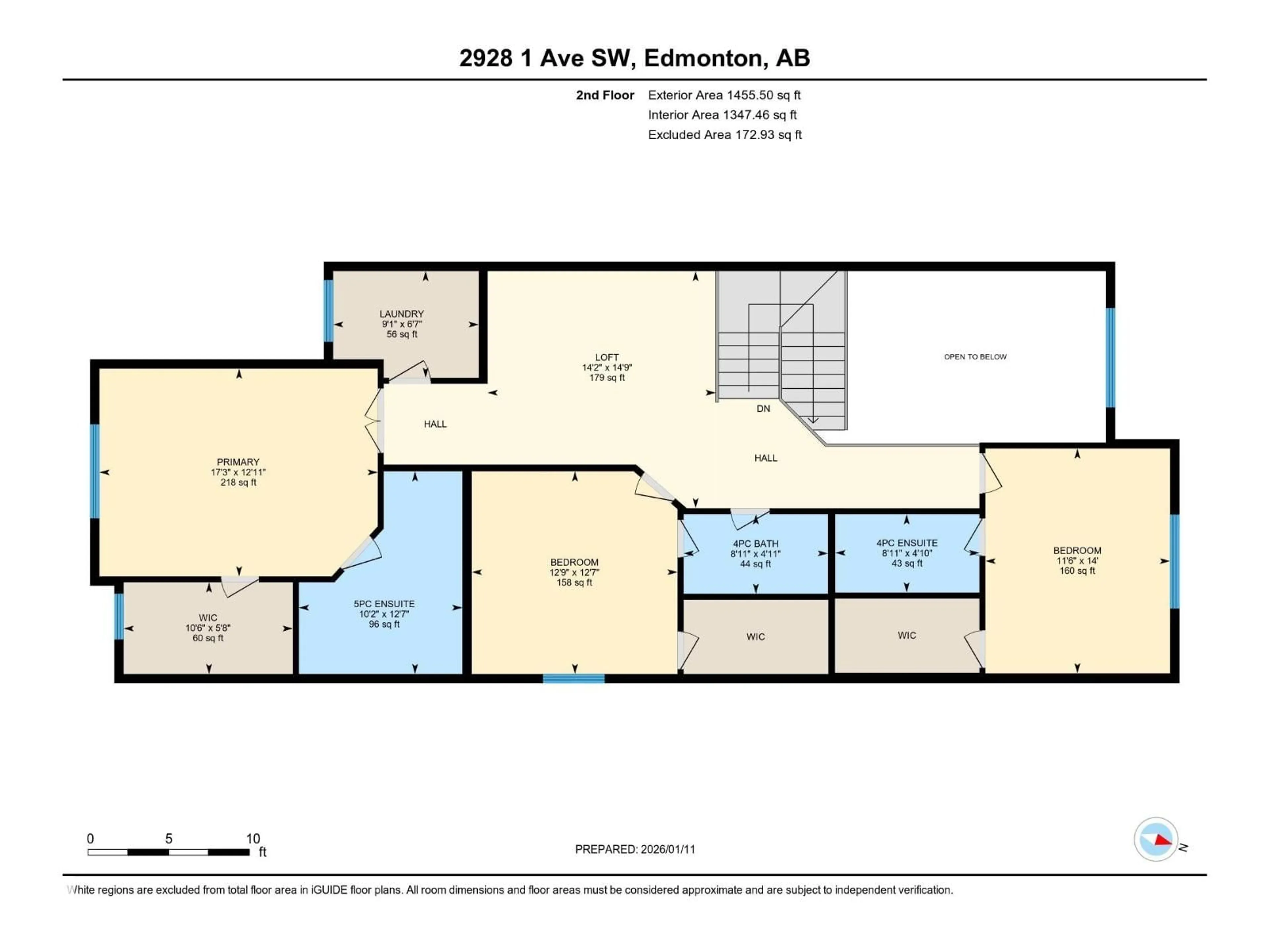 Floor plan for 2928 1 AV, Edmonton Alberta T6X3E2
