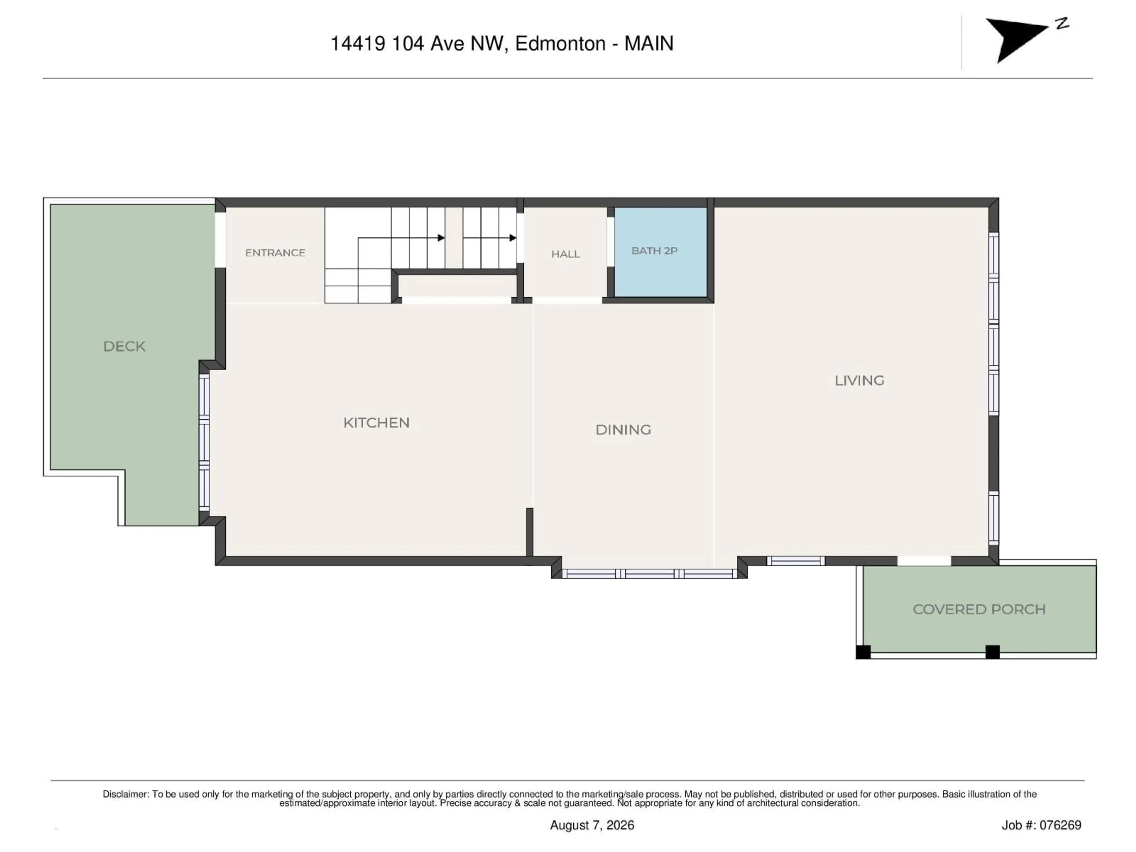 Floor plan for NW - 14419 104 AV, Edmonton Alberta T5N2X8