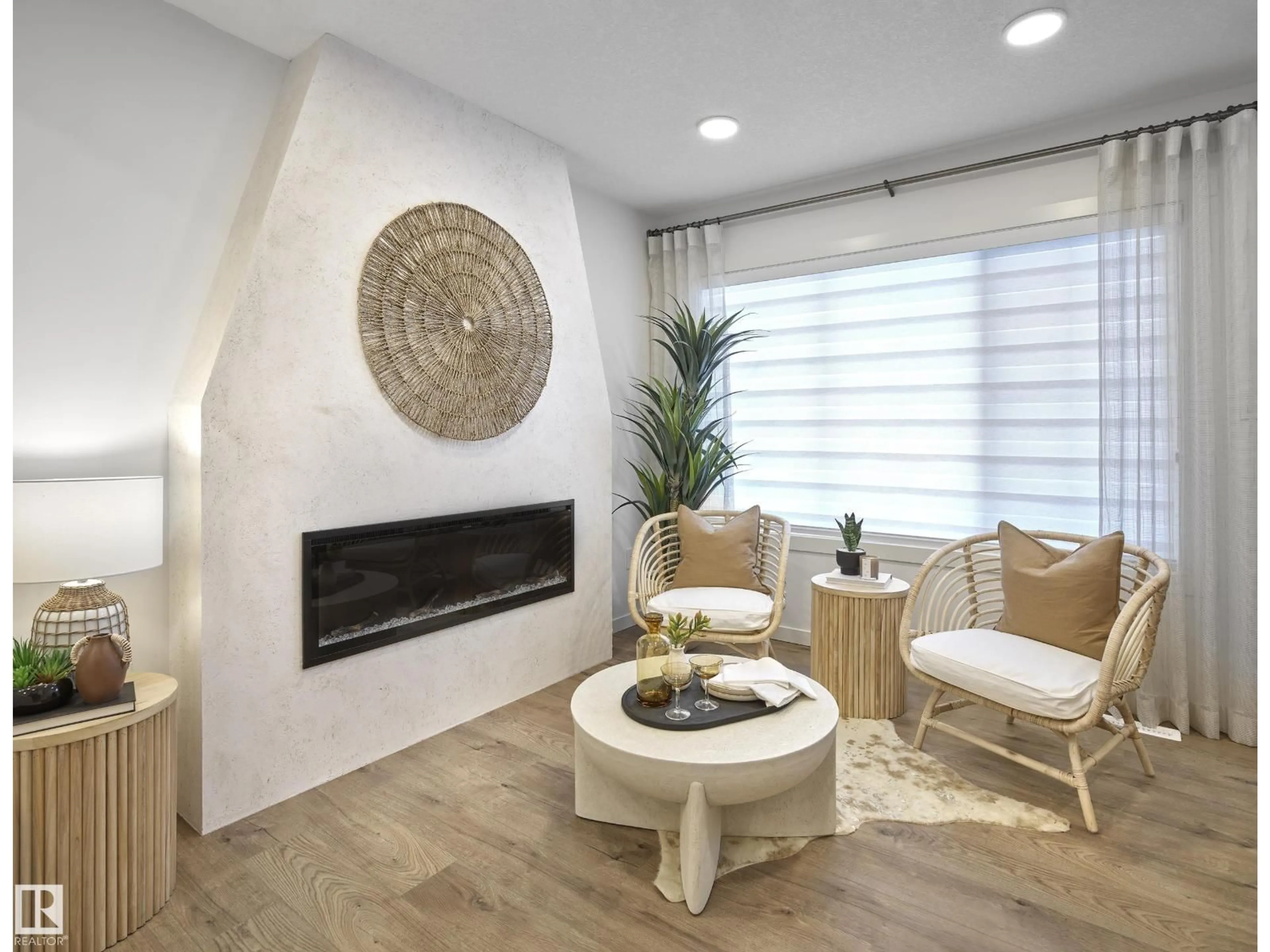 Living room with furniture, ceramic/tile floor for NE - 17229 5 ST, Edmonton Alberta T5Y4K6