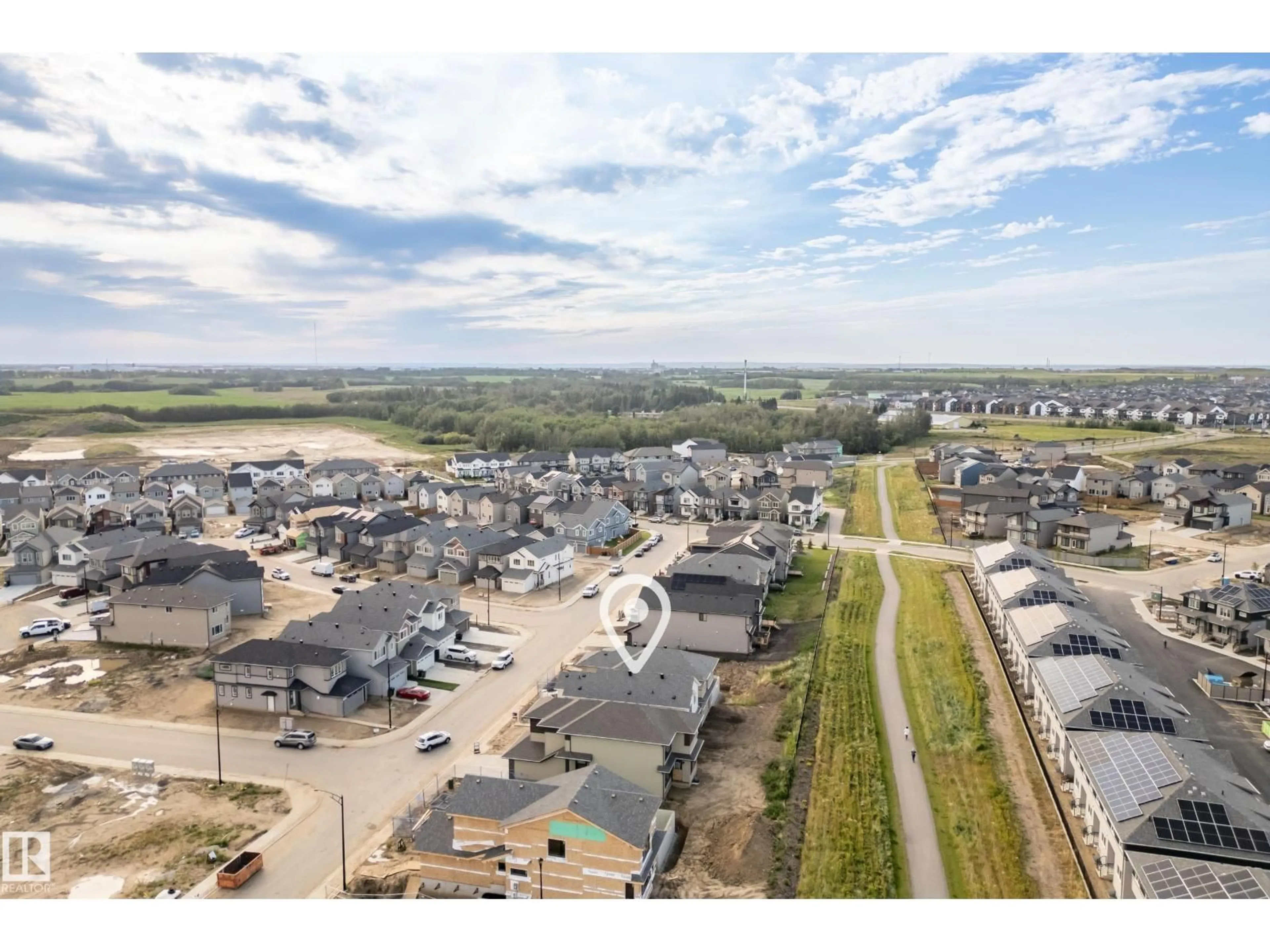 A pic from outside/outdoor area/front of a property/back of a property/a pic from drone, street for 8707 224 ST, Edmonton Alberta T5T7W6