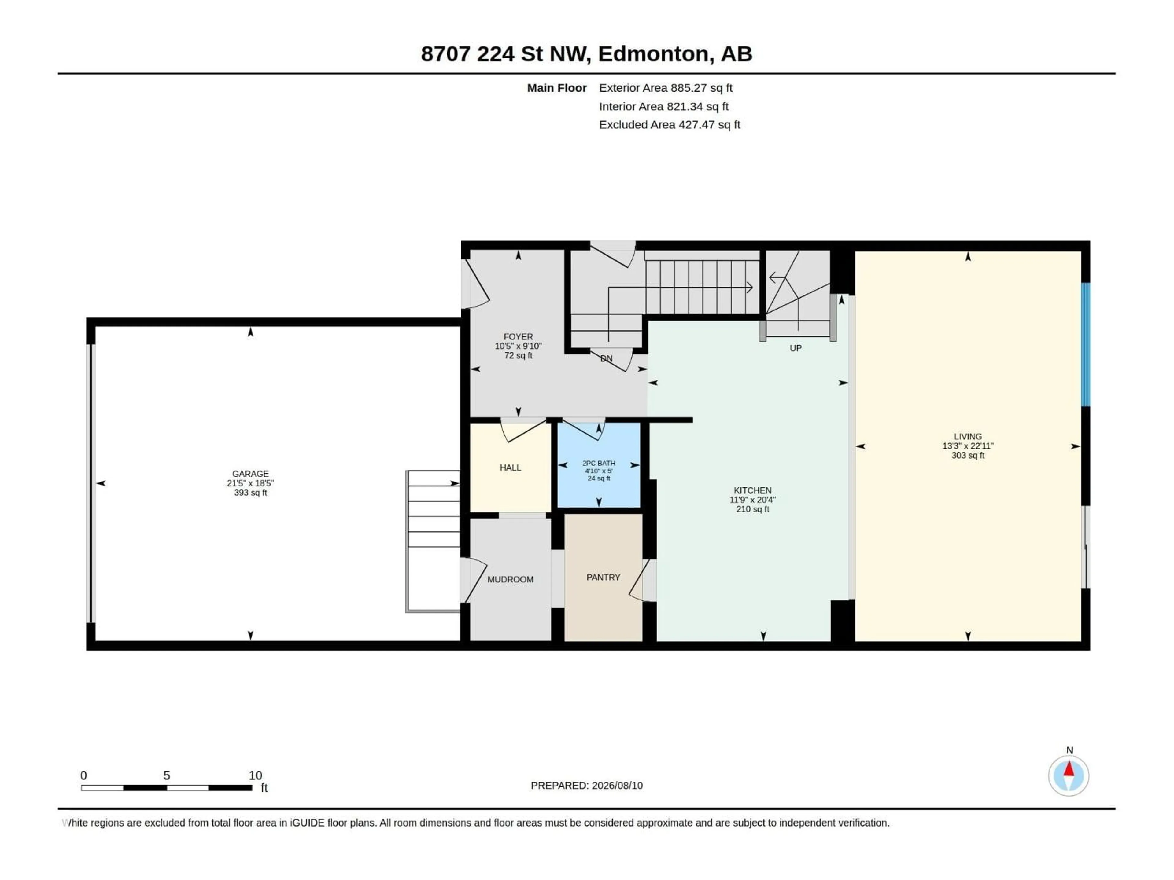 Floor plan for 8707 224 ST, Edmonton Alberta T5T7W6