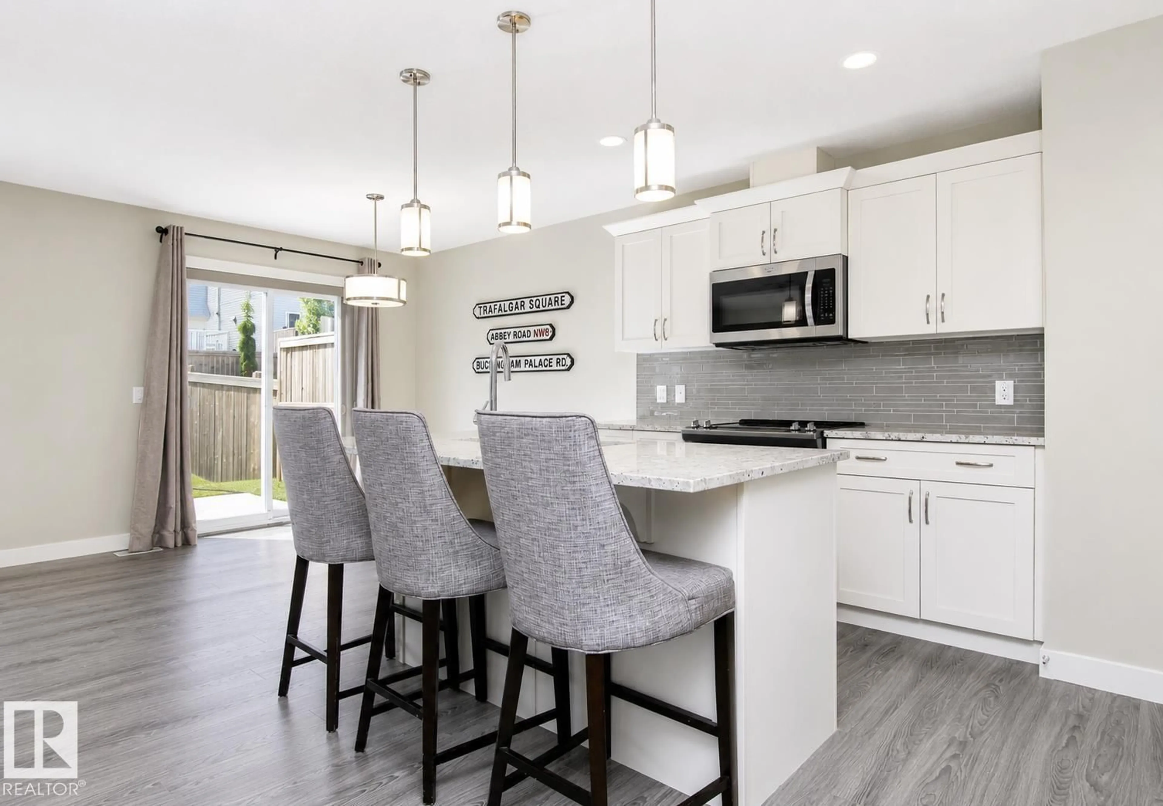Open concept kitchen, ceramic/tile floor for 131 ABBEY RD, Sherwood Park Alberta T8H0Z2