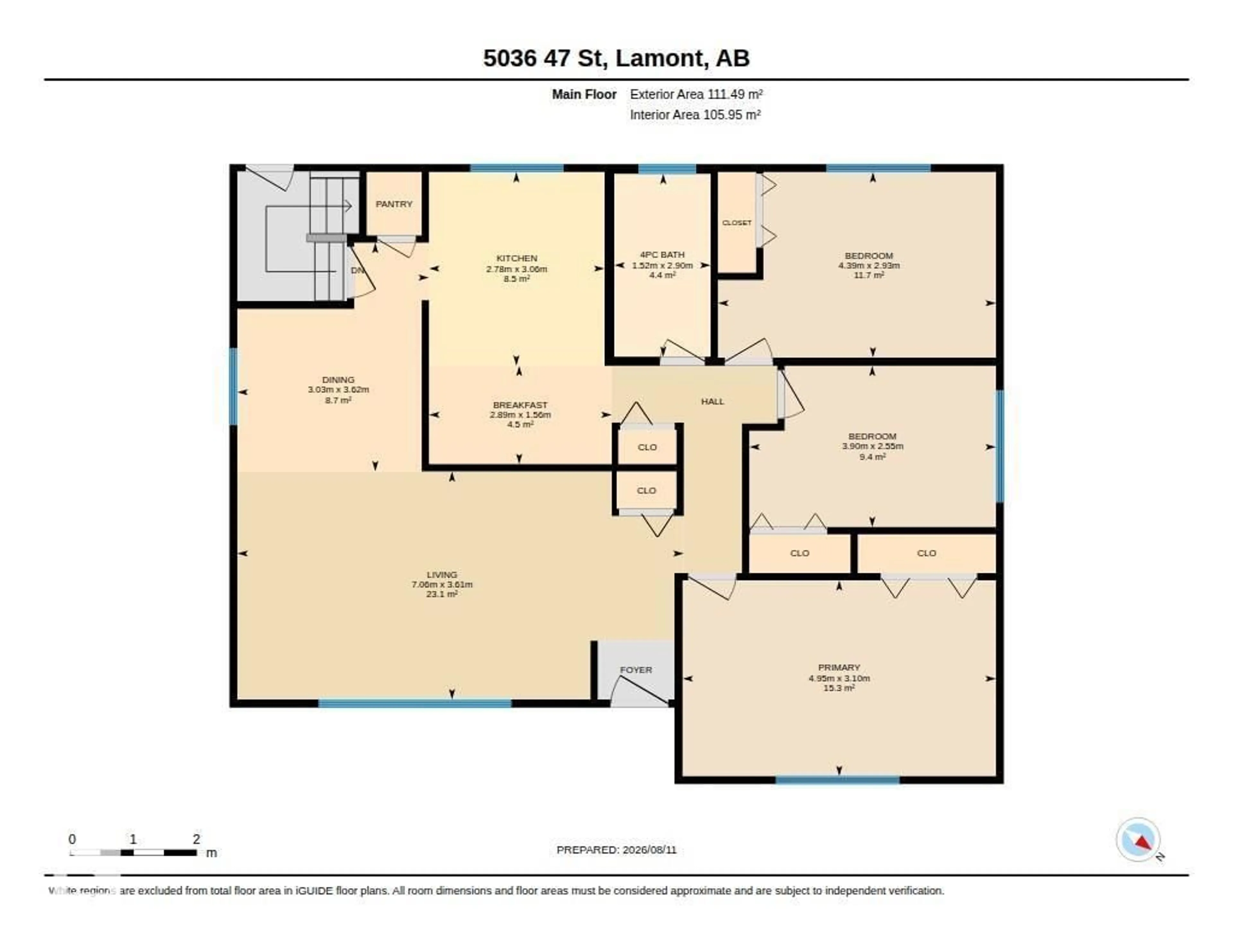 Floor plan for 5036 47 ST, Lamont Alberta T0B2R0