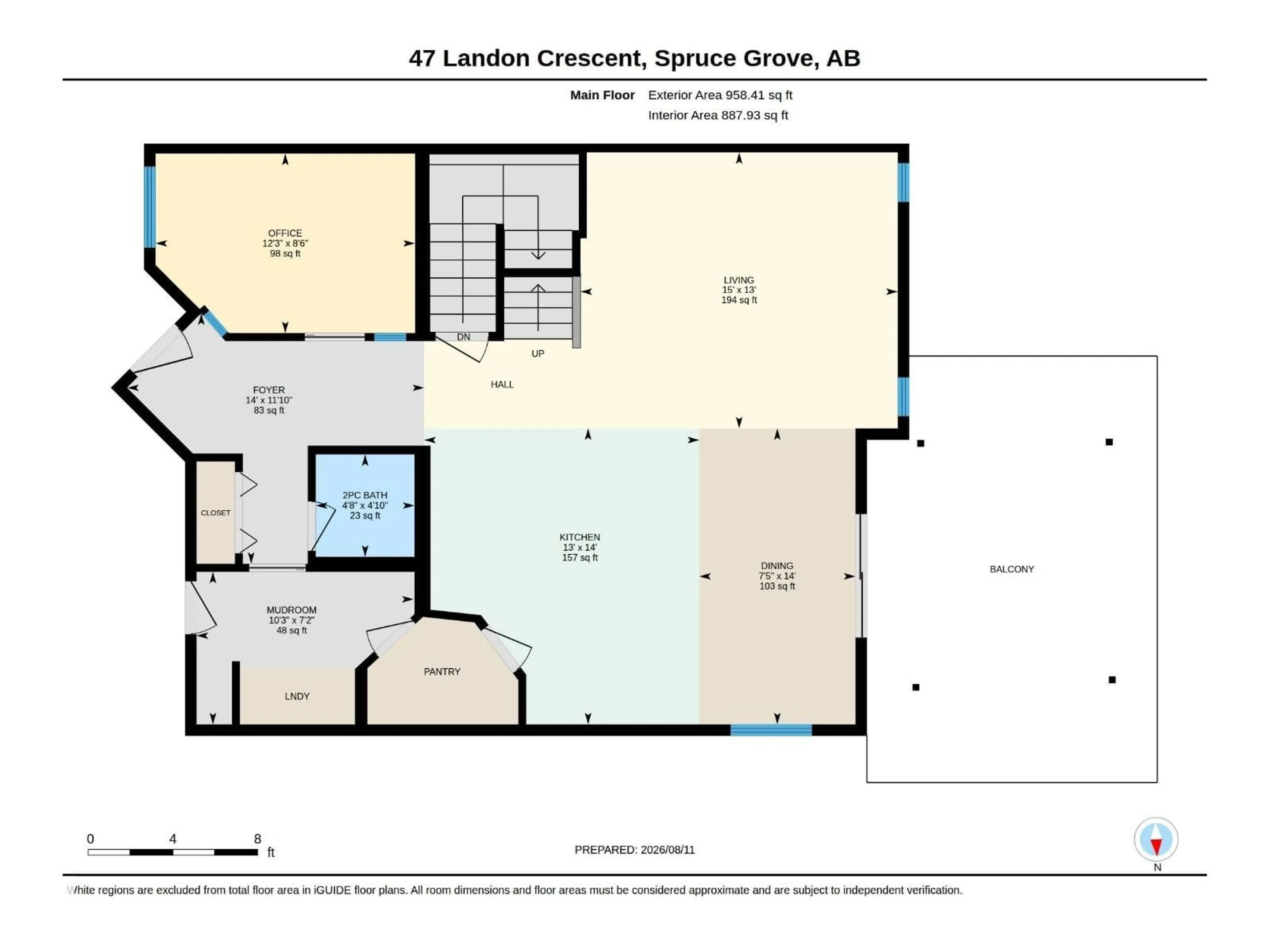 Floor plan for 47 LANDON, Spruce Grove Alberta T7X0E4