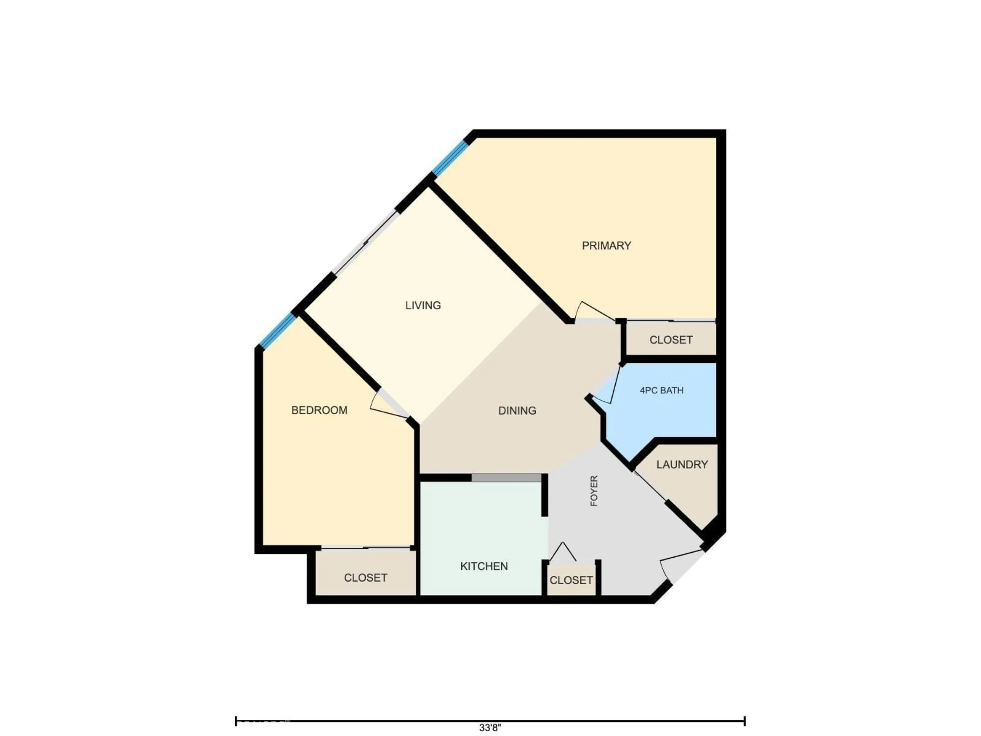 Floor plan for 208 - 6710 158 AV, Edmonton Alberta T5Z3A7