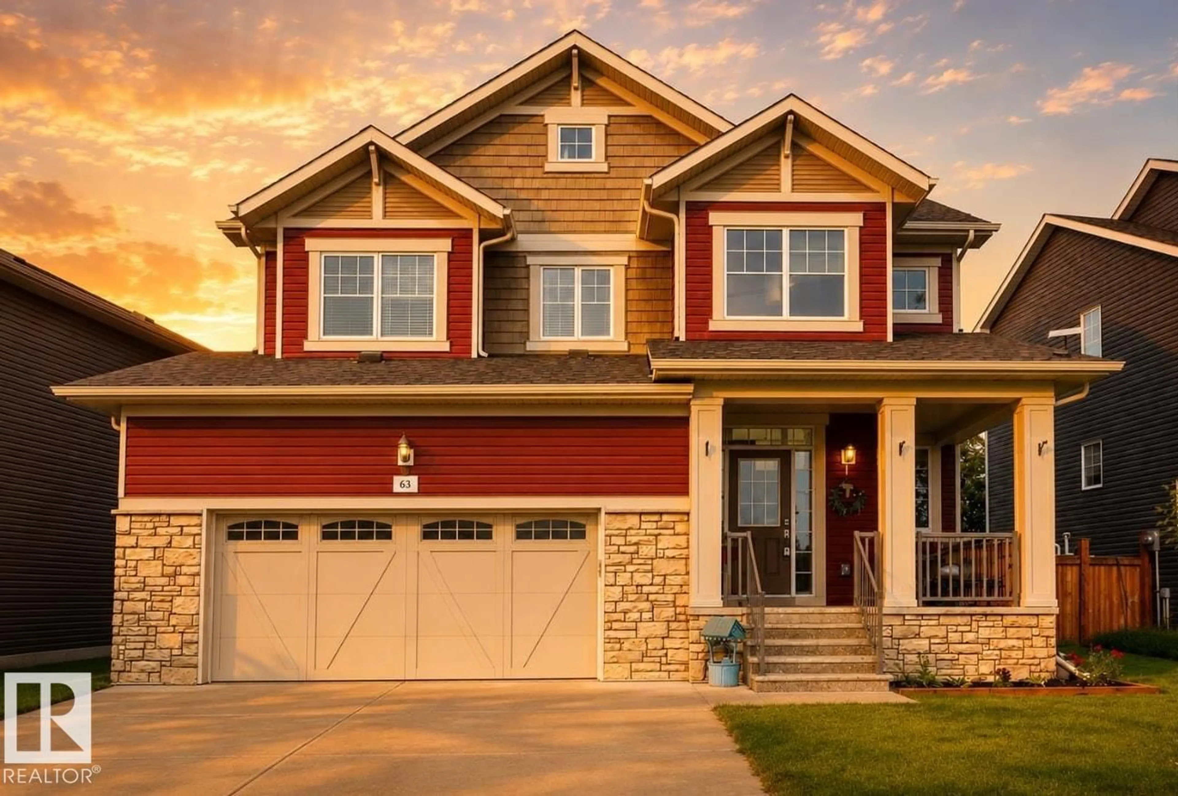 Home with brick exterior material, street for 63 ROSEMOUNT BV, Beaumont Alberta T4X1Z5