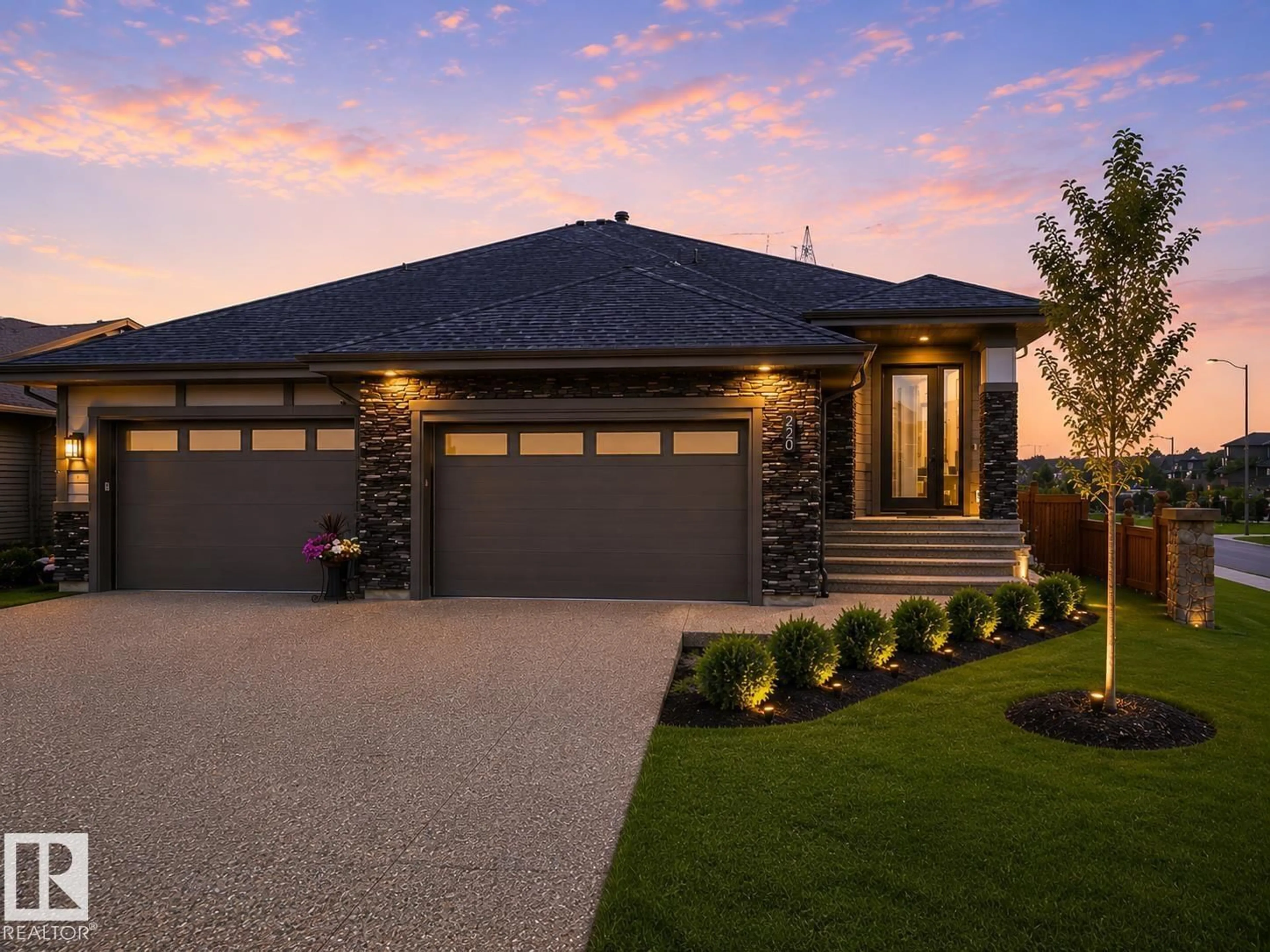Home with brick exterior material, street for SW - 220 HAYS RIDGE BV, Edmonton Alberta T6W4G6