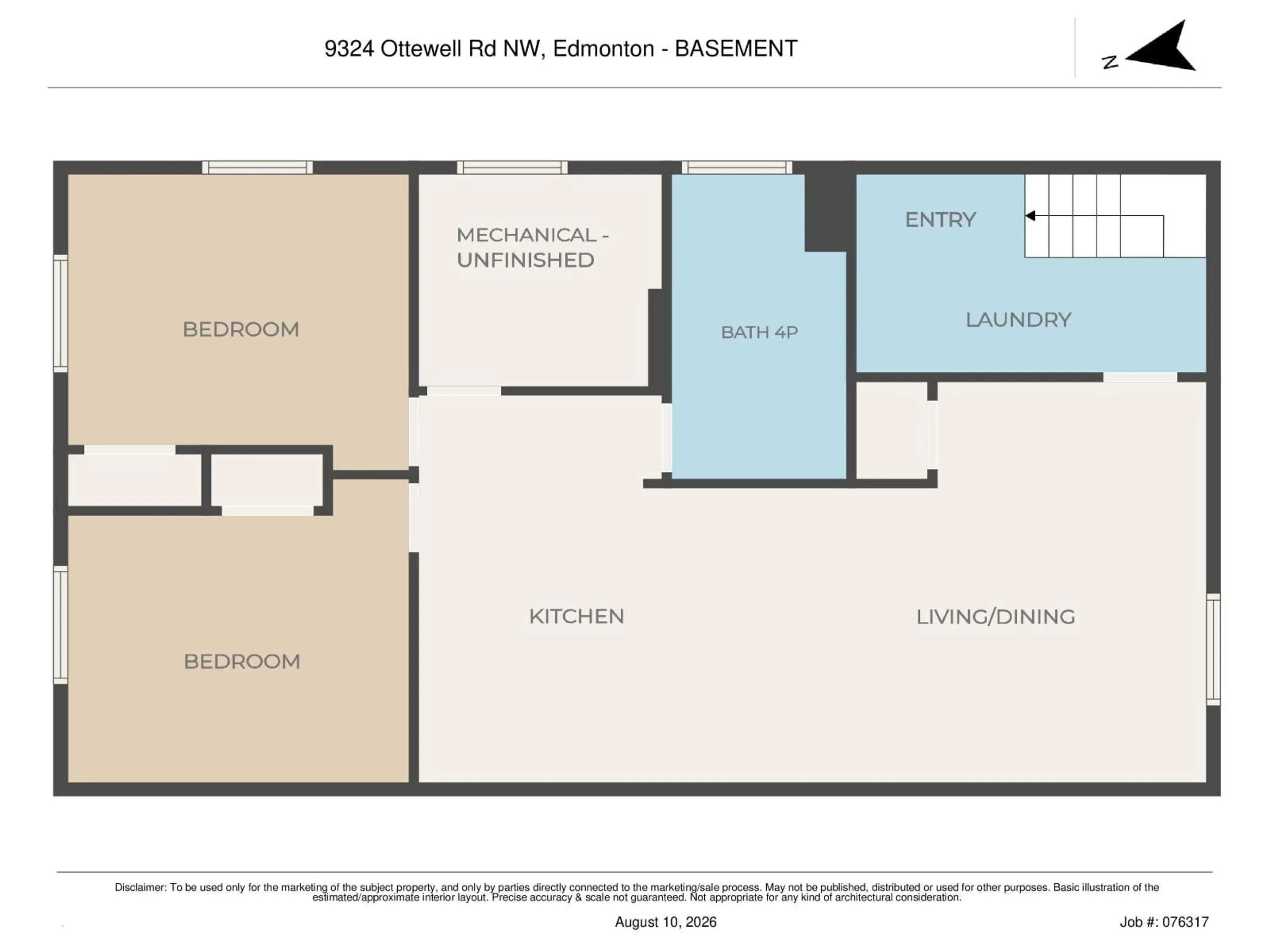 Floor plan for 9324 OTTEWELL RD, Edmonton Alberta T6B2C9