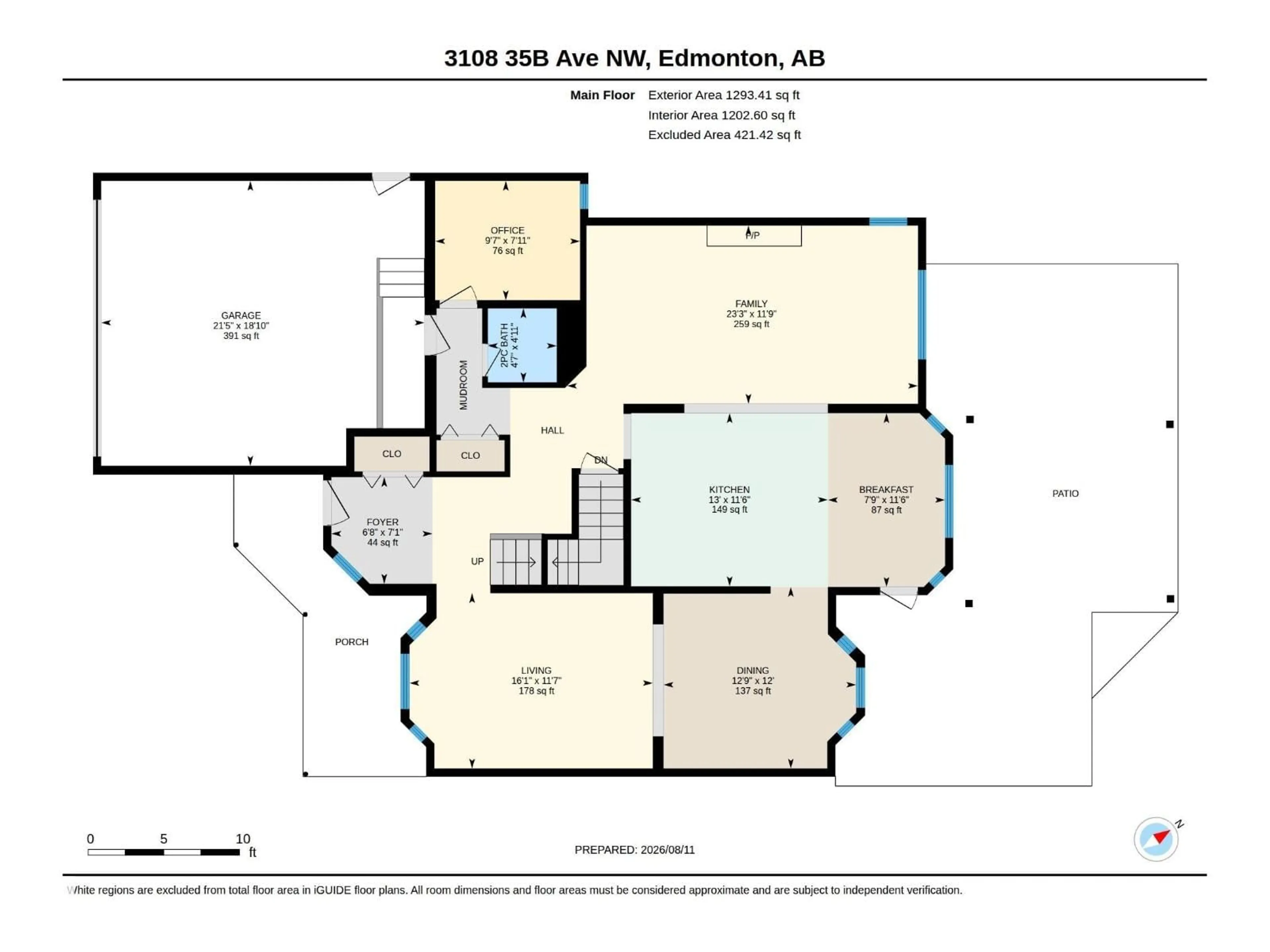 Floor plan for 3108 36B AV, Edmonton Alberta T6T1H4