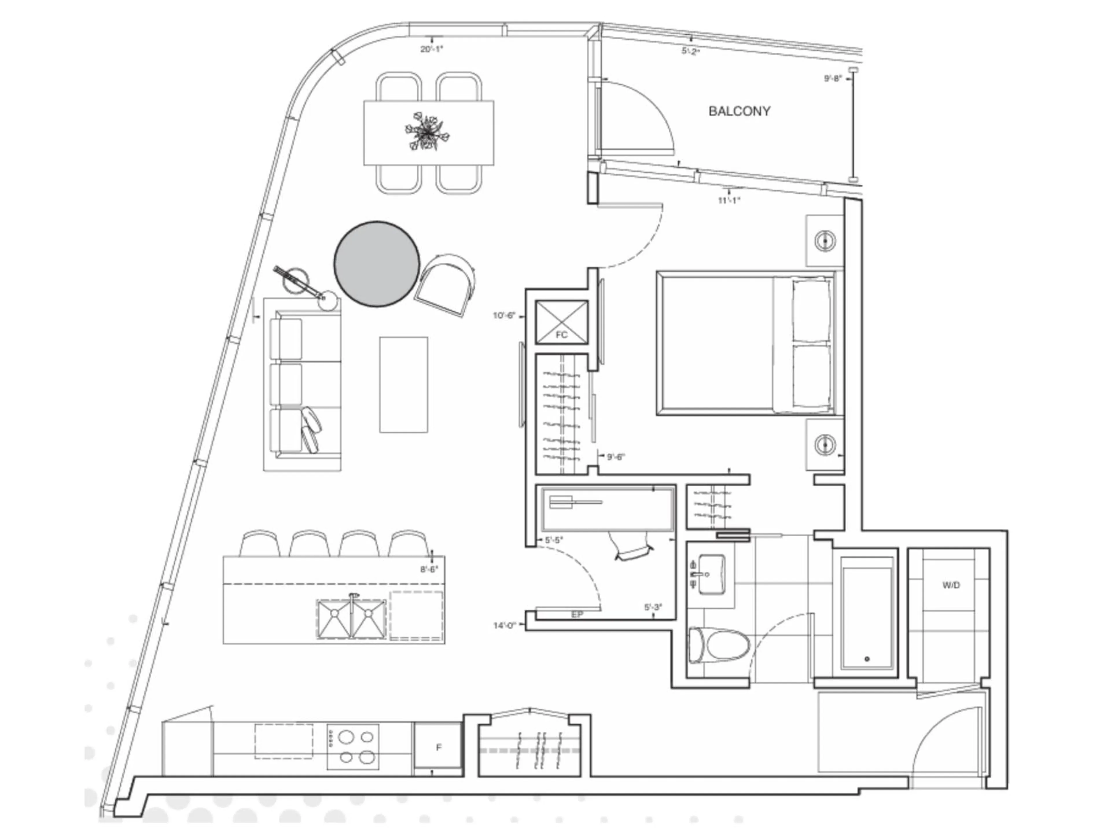 Floor plan for 10360 - 3108 102 ST, Edmonton Alberta T5J0K6
