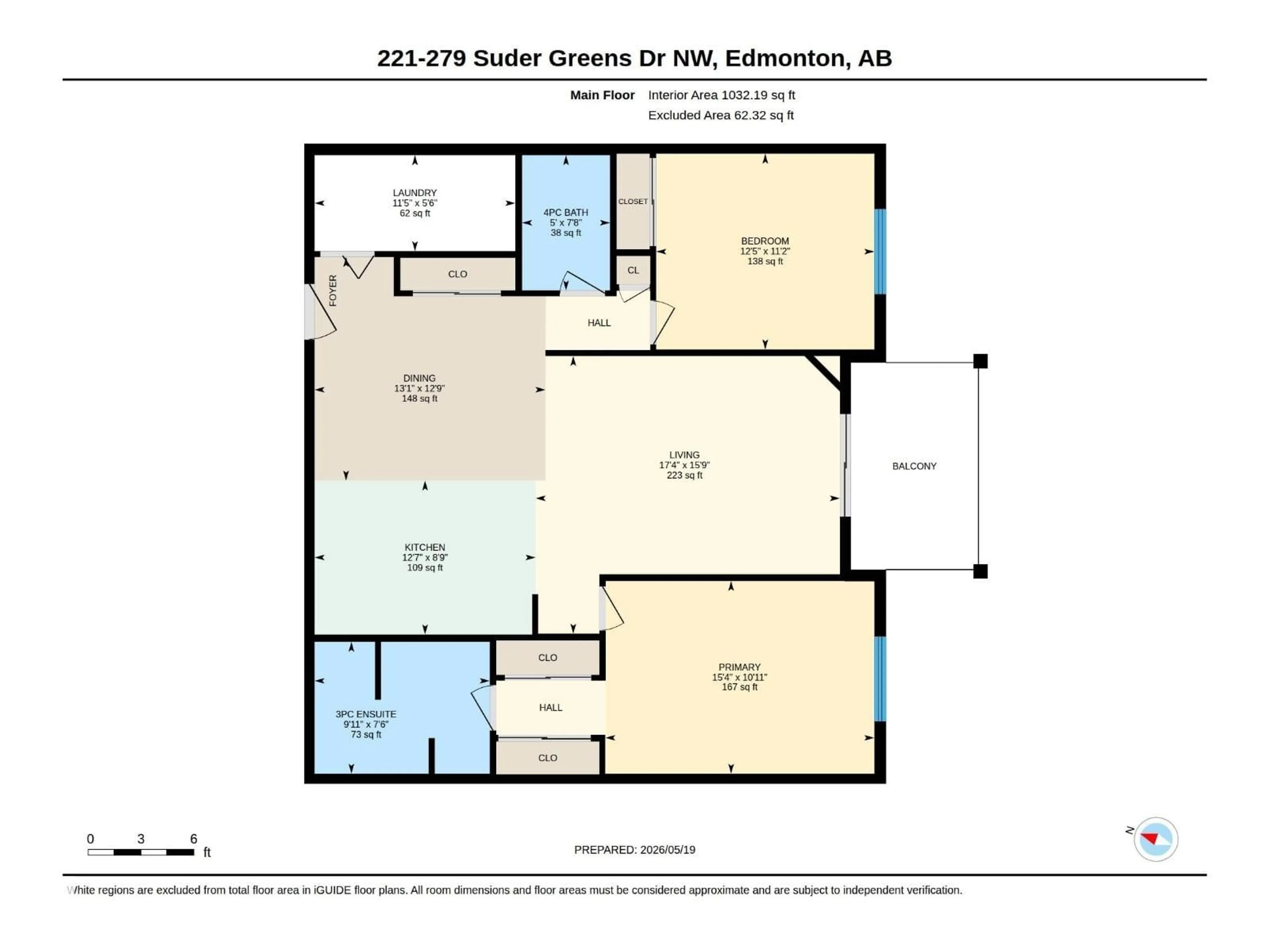 Floor plan for #221 - 279 SUDER GREENS DR, Edmonton Alberta T5T6X6