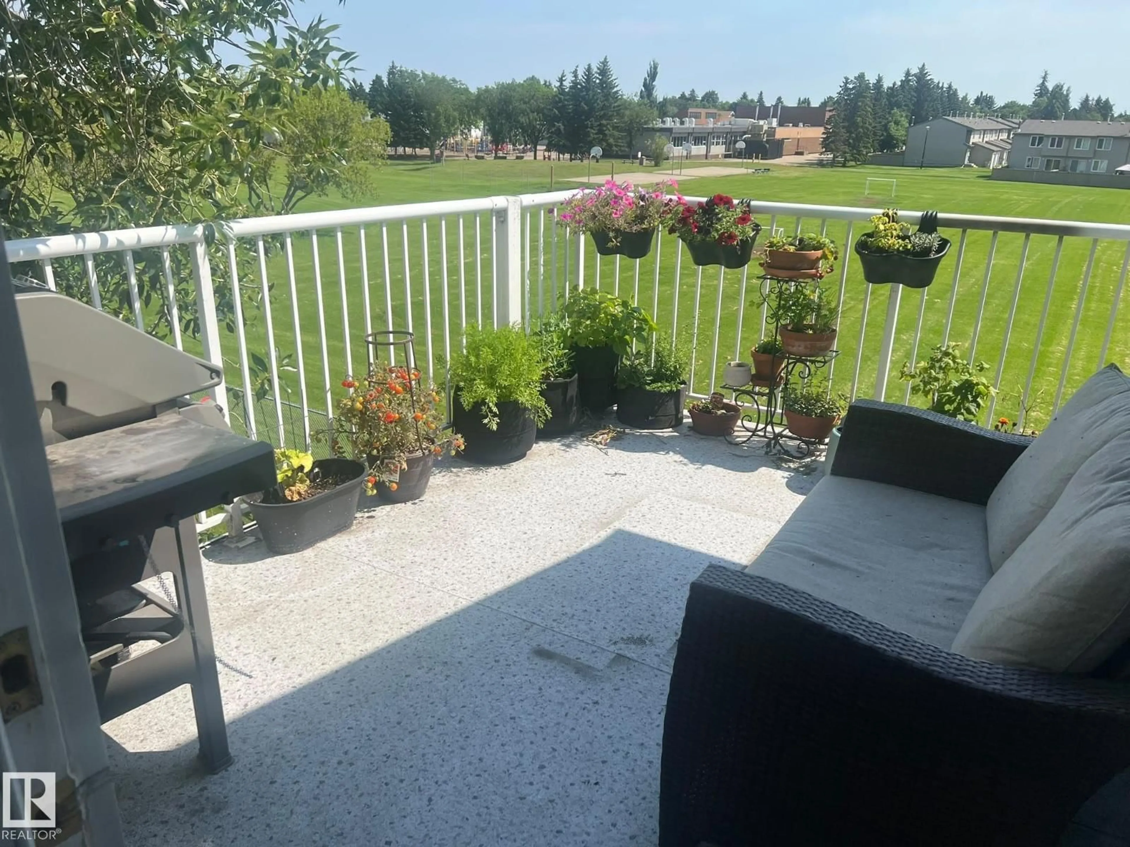 Patio, water/lake/river/ocean view for 60 - 310 ALPINE PL, St. Albert Alberta T8N3Y2
