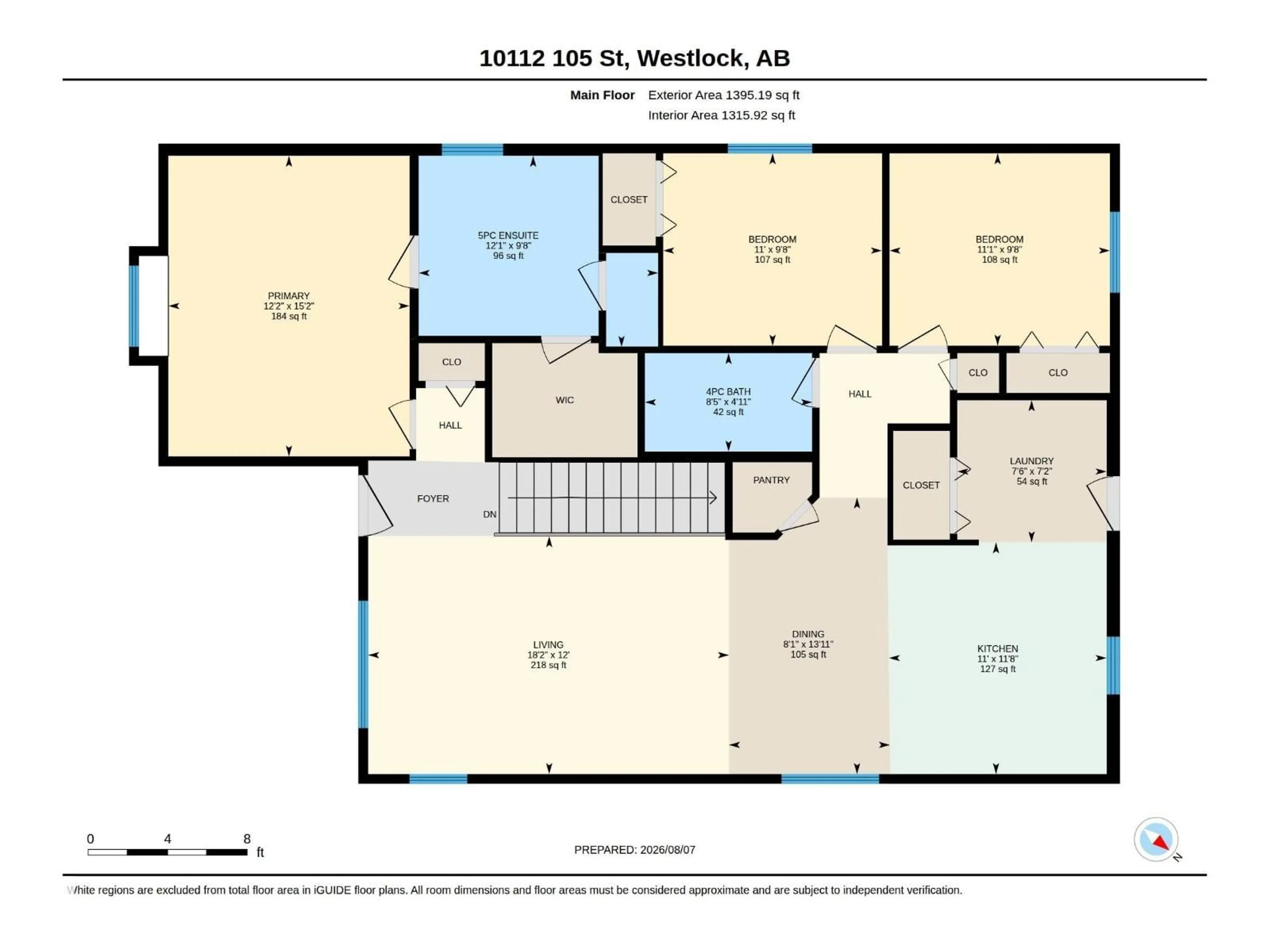 Floor plan for 10112 105 ST, Westlock Alberta T7P1V7