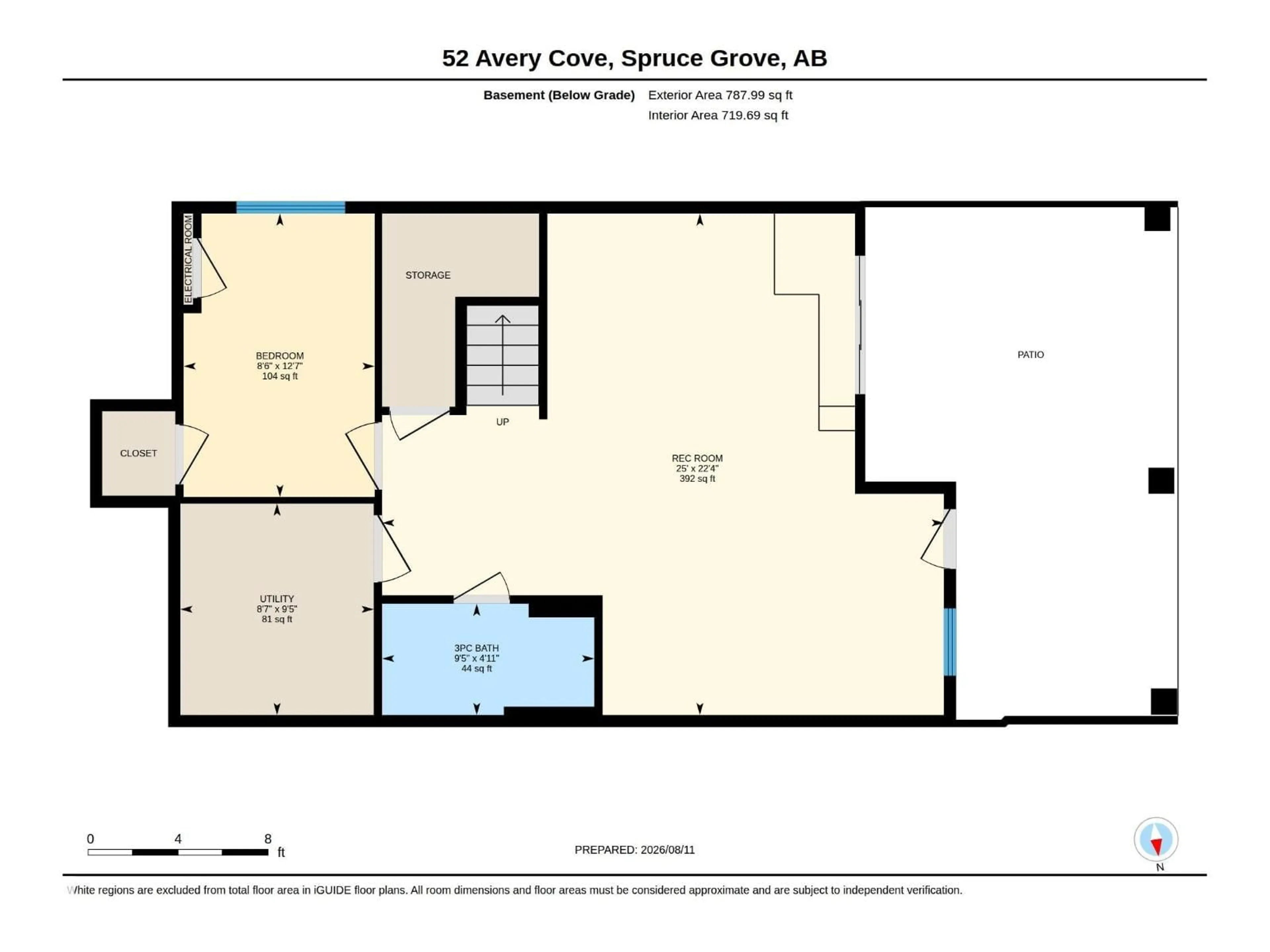 Floor plan for 52 AVERY CV, Spruce Grove Alberta T7X0X8