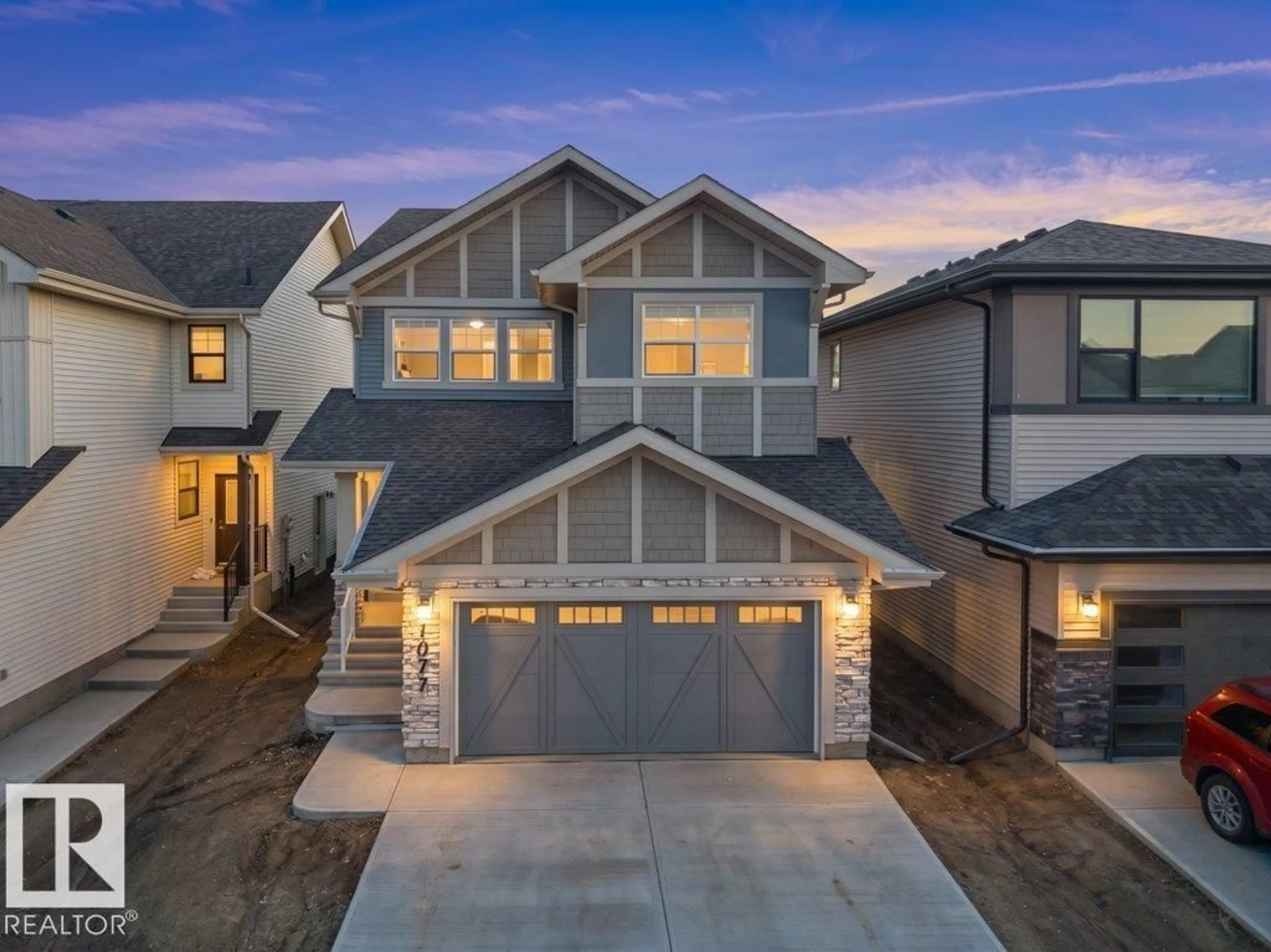 Home with vinyl exterior material, street for 1077 CRISTALL CR, Edmonton Alberta T6W5S6