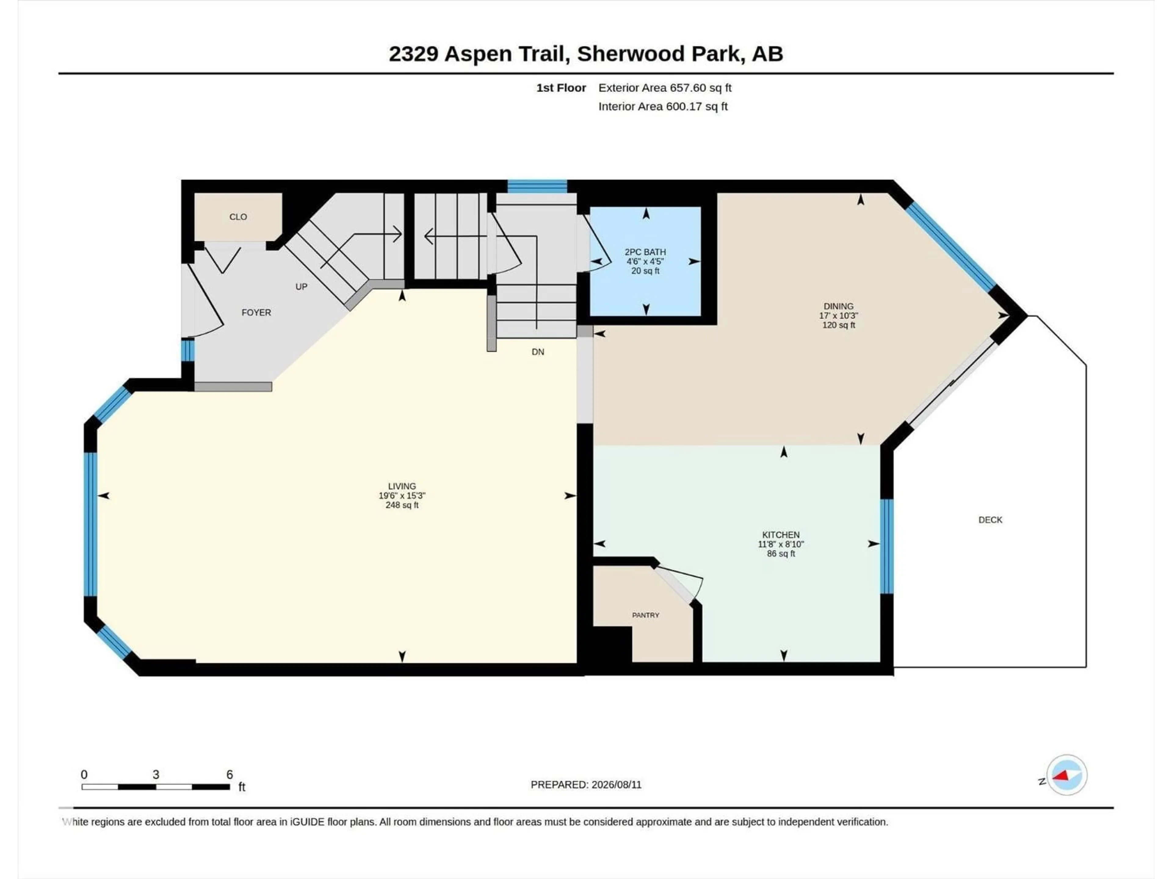 Floor plan for 2329 ASPEN TR, Sherwood Park Alberta T8H0M4